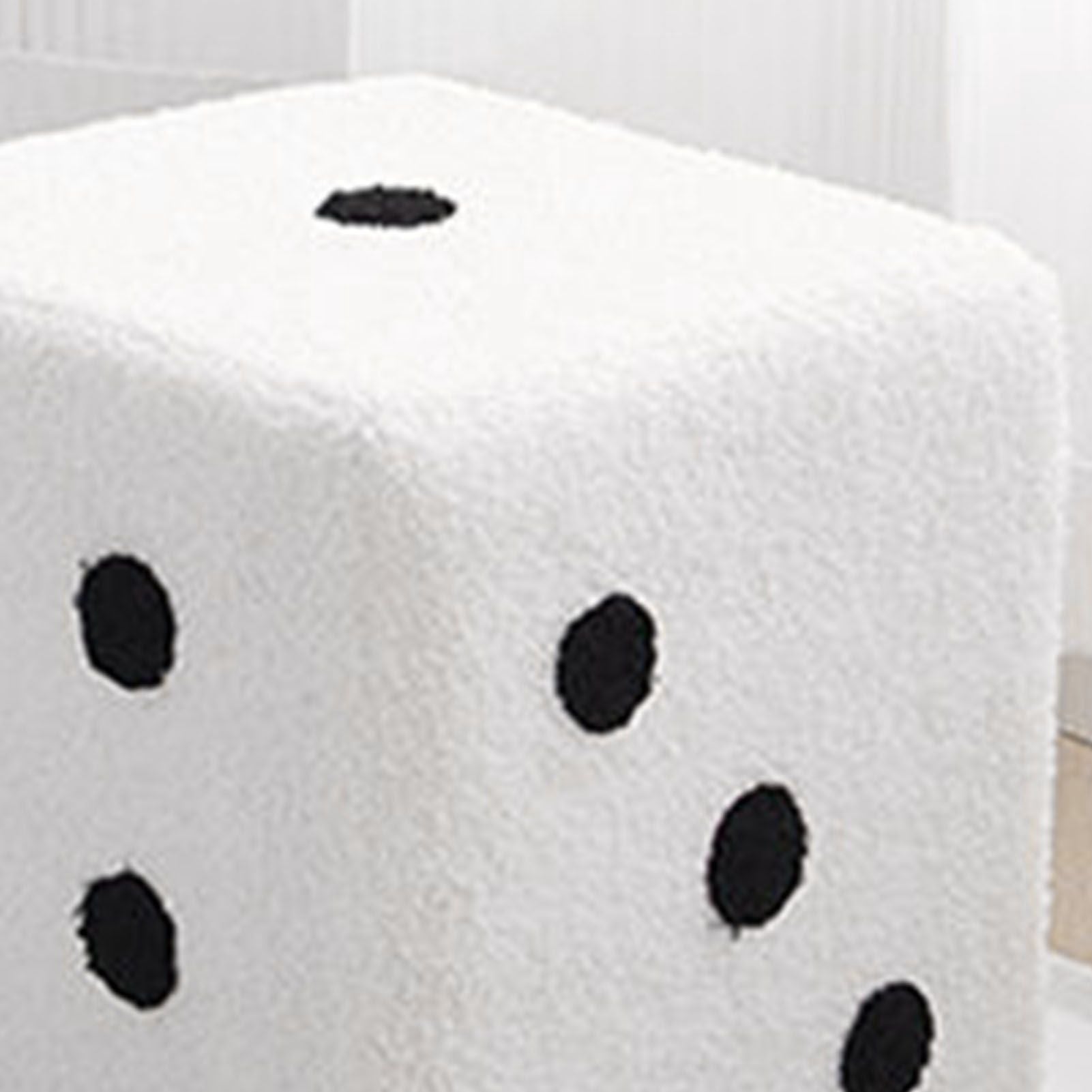 Foot Stool Soft Comfortable Simple Warm Sturdy Base Cube Stool for Home Living Room Bedroom White 29x29x25cm