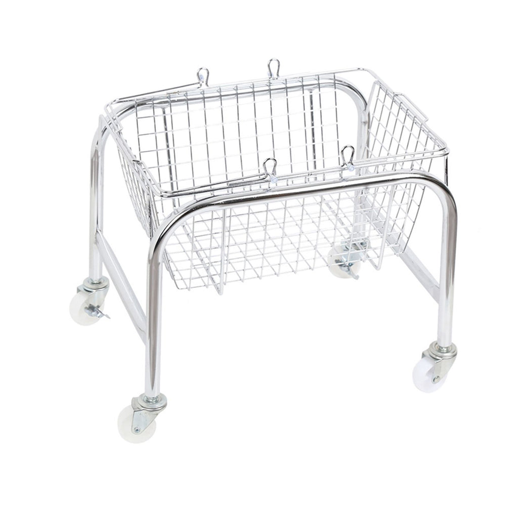 Storage Basket Convenient High Load Bearing Capacity for Bedroom Kitchen Dormitory Supplies Plastic Rolling Wheel + Storage Basket