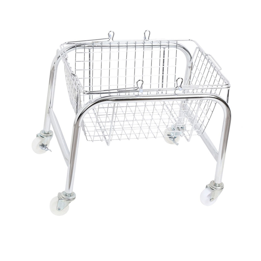 Storage Basket Convenient High Load Bearing Capacity for Bedroom Kitchen Dormitory Supplies Plastic Rolling Wheel + Storage Basket