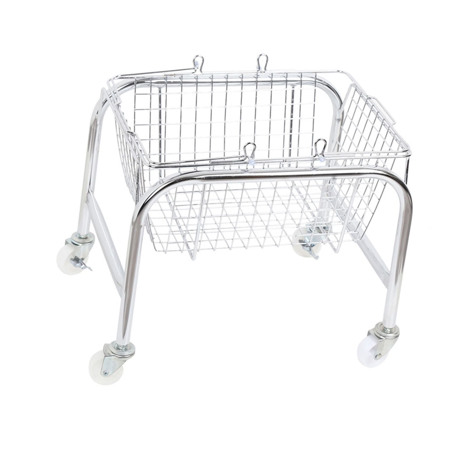 Storage Basket Convenient High Load Bearing Capacity for Bedroom Kitchen Dormitory Supplies Plastic Rolling Wheel + Storage Basket
