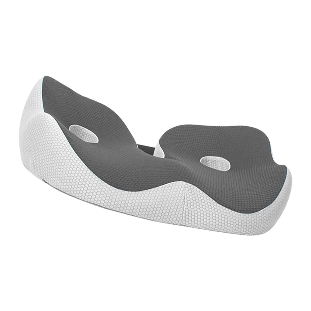 Seating Cushion Soft Comfortable Breathable Buckle Curved Chair Cushion for Office Working Dark Gray 48x39x14cm/18.9x15.4x5.5in(Approx.)