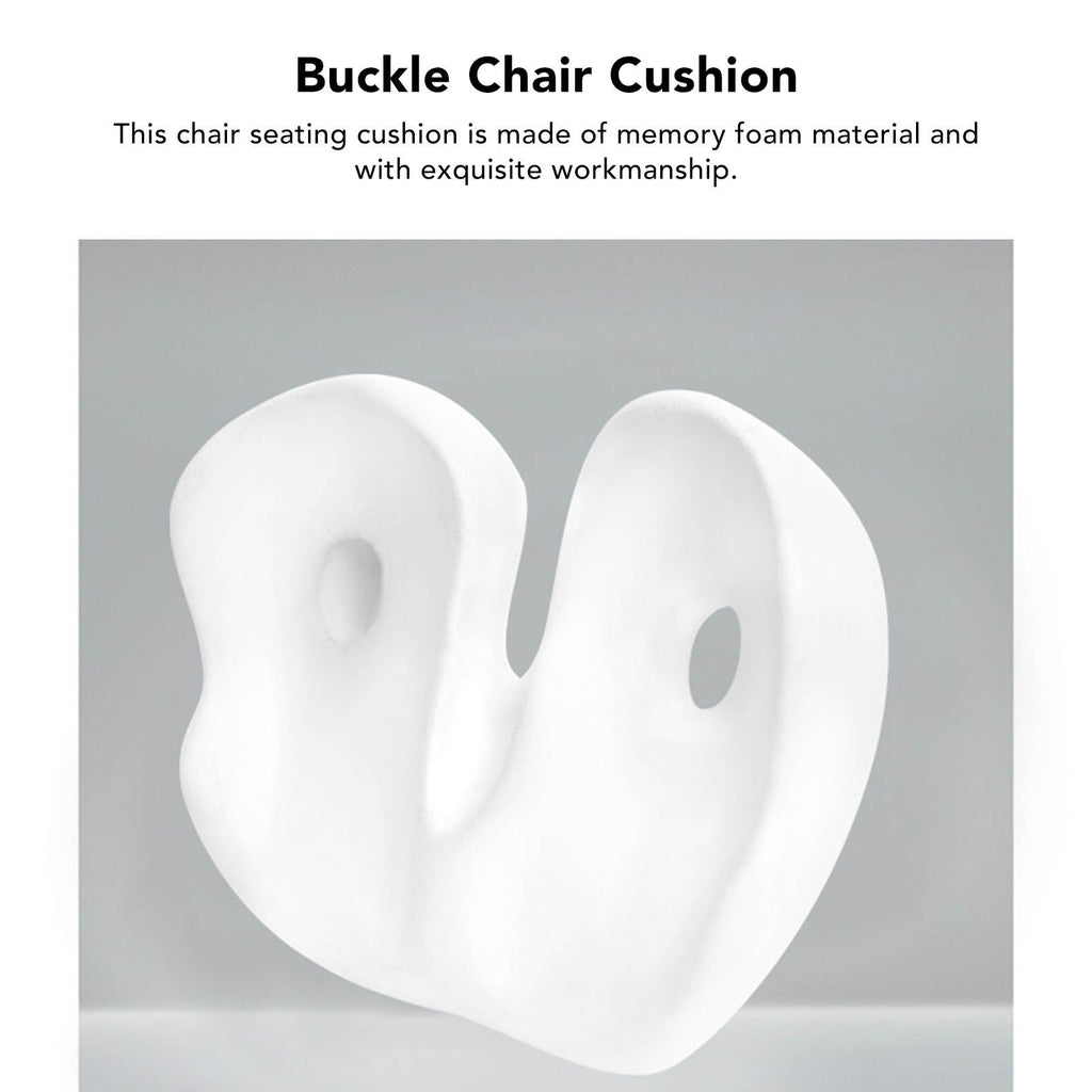 Seating Cushion Soft Comfortable Breathable Buckle Curved Chair Cushion for Office Working Dark Gray 48x39x14cm/18.9x15.4x5.5in(Approx.)
