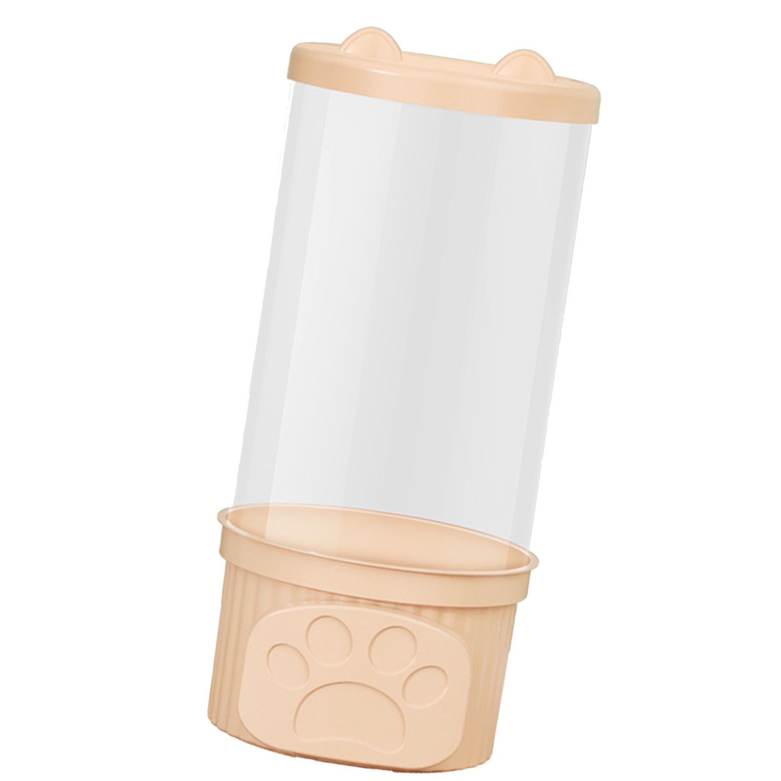 Toy Storage Container PET Transparent Cylinder Plush Toy Display Bucket with PP Lid for Home Organization Pink