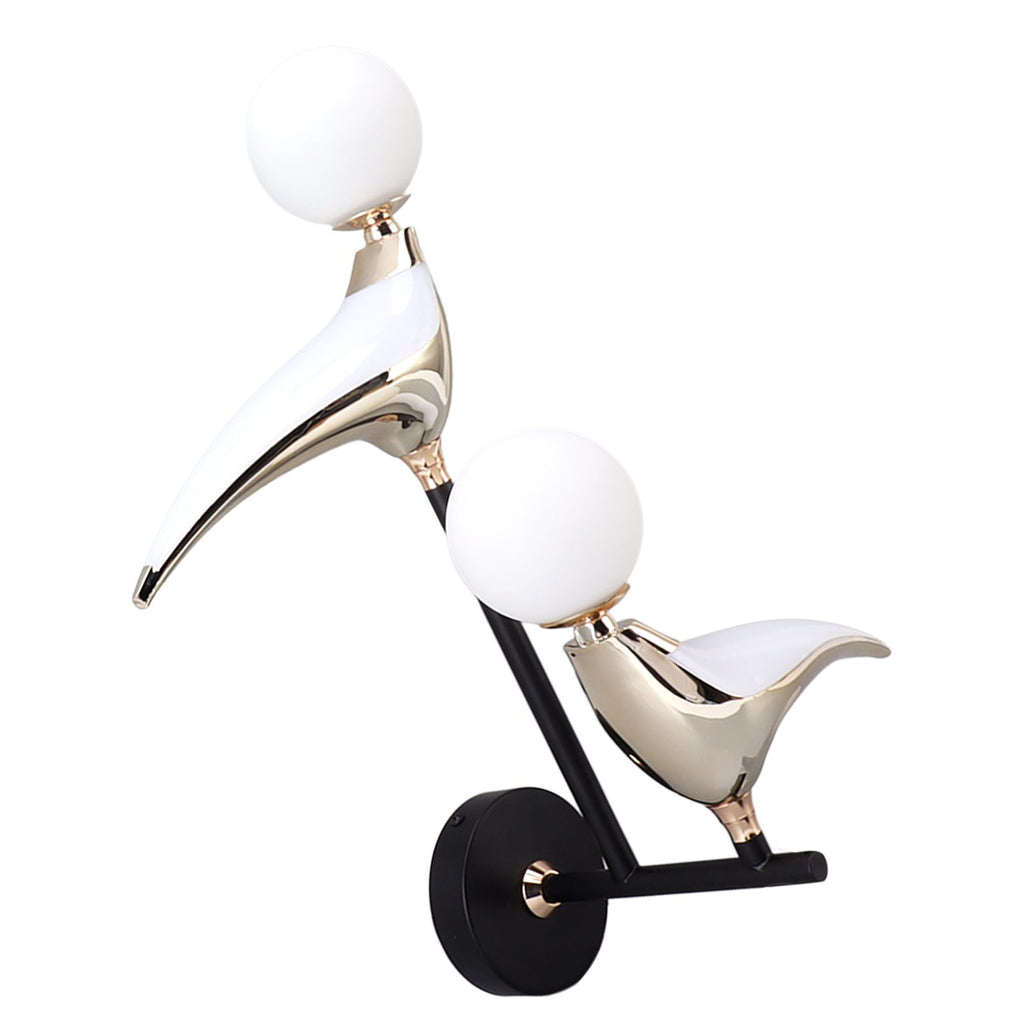 Modern Bird Wall Lamp Double Head Rotatable LED Wall Mounted Light for Living Room Bedroom Bedside 110‑240V