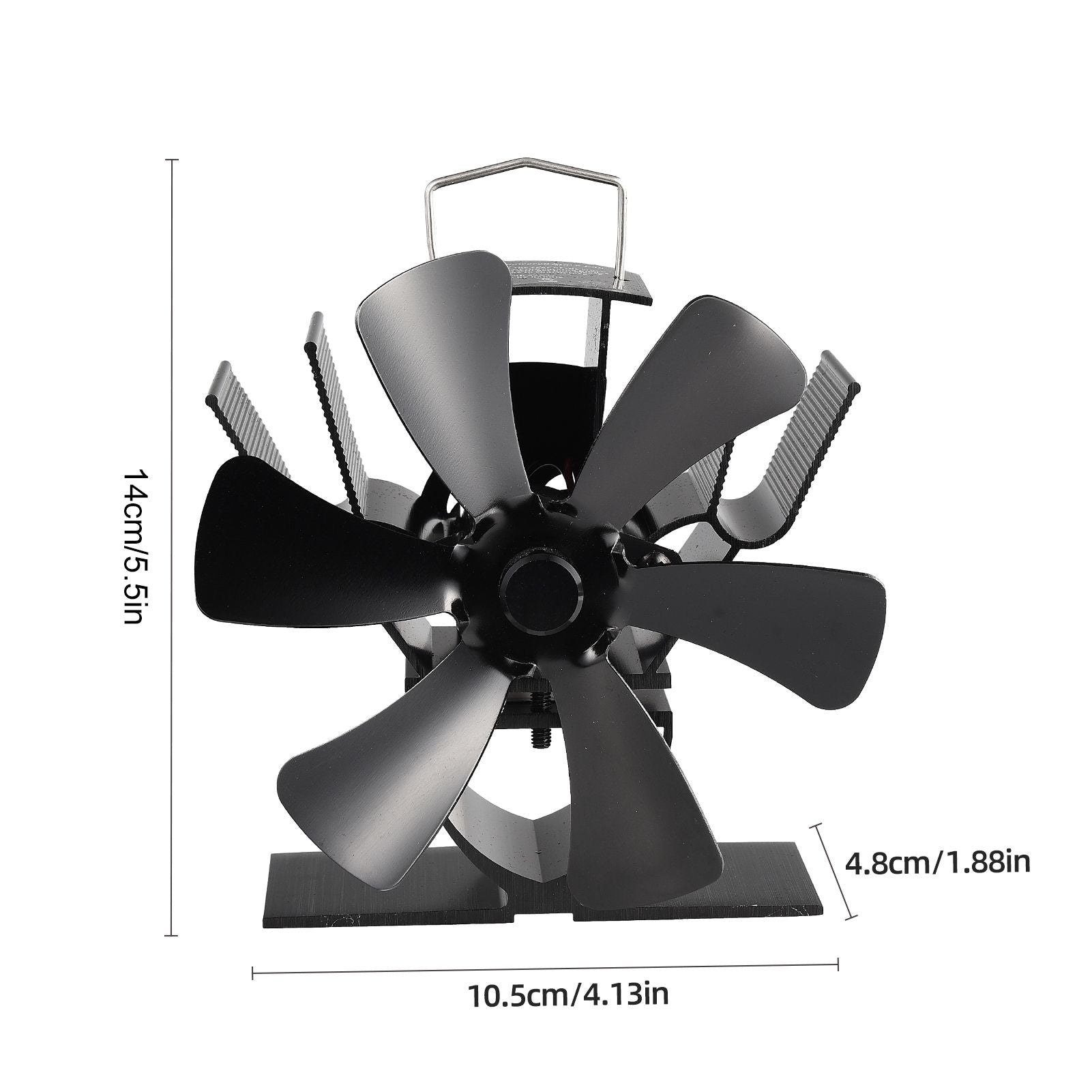 Stove Fan 6 Blade Mini Fireplace Fan Heat Powered Wood Stove Fan