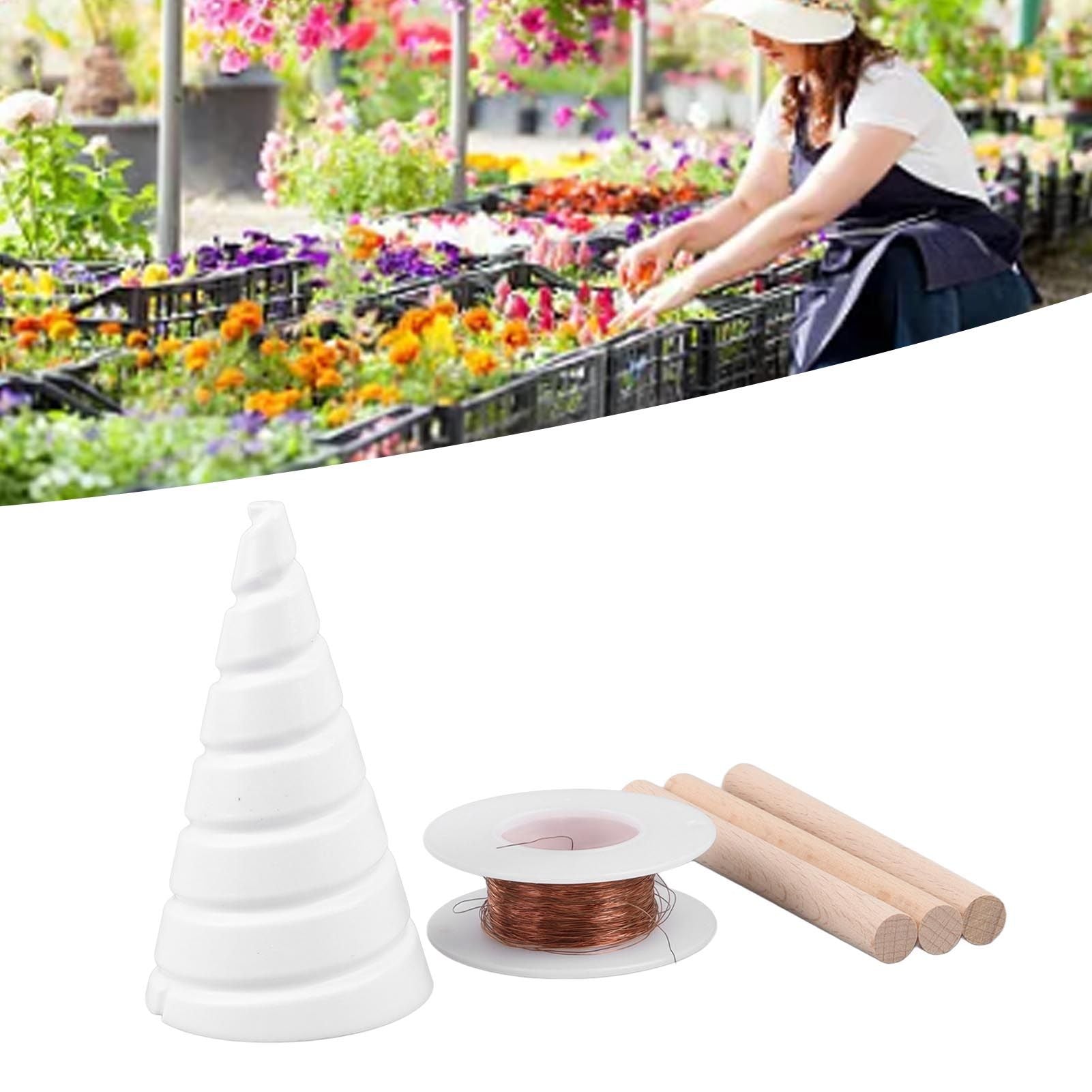 Electro Culture Gardening Copper Wire Stakes Fibonacci Coil Winding Jig for Electroculture Gardening Growing Garden Plants Vegetables