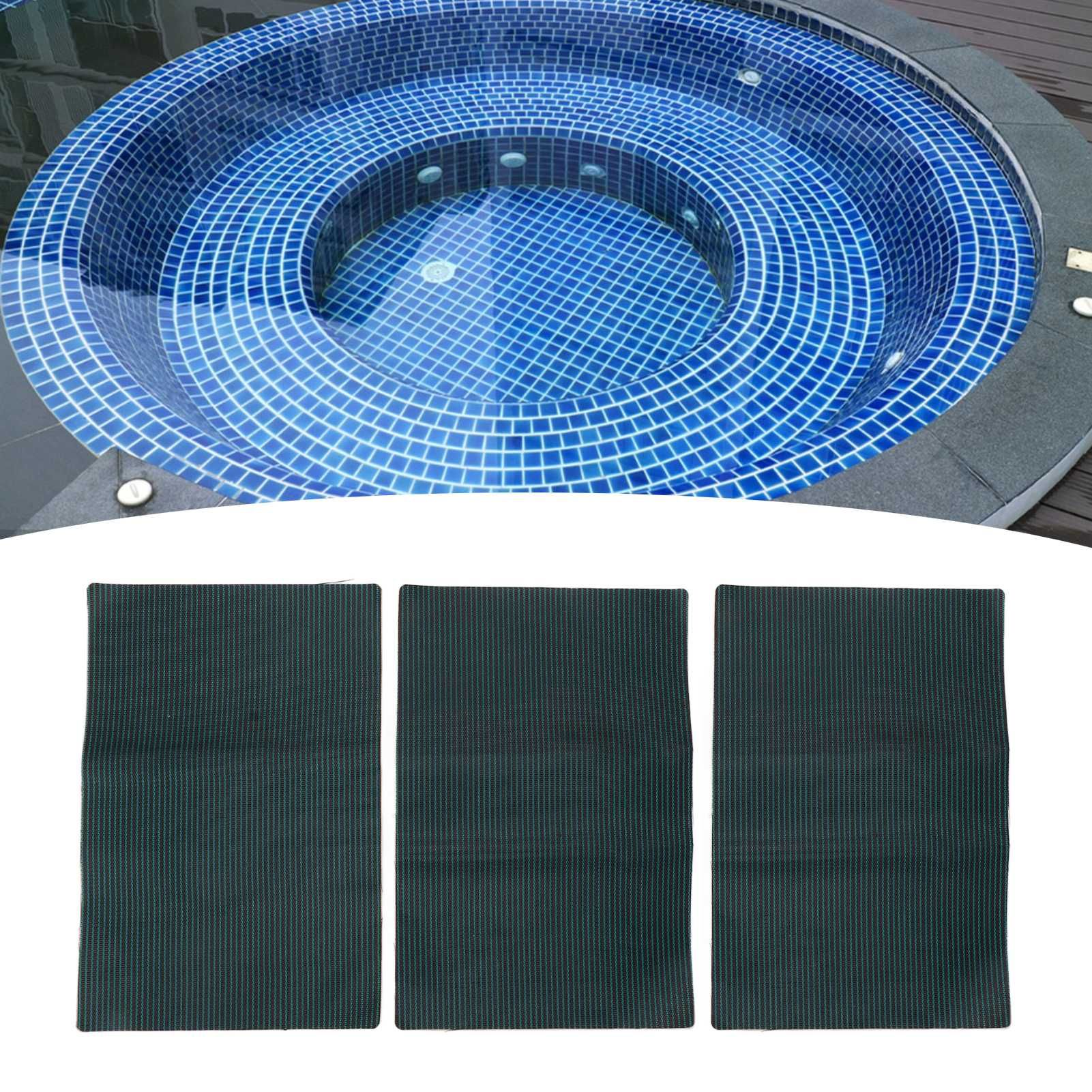3 PCS Pool Patch Repair Kit Green PP Self Adhesive Pool Cover Patch Repair Kit for Swimming Pool L 8x12in