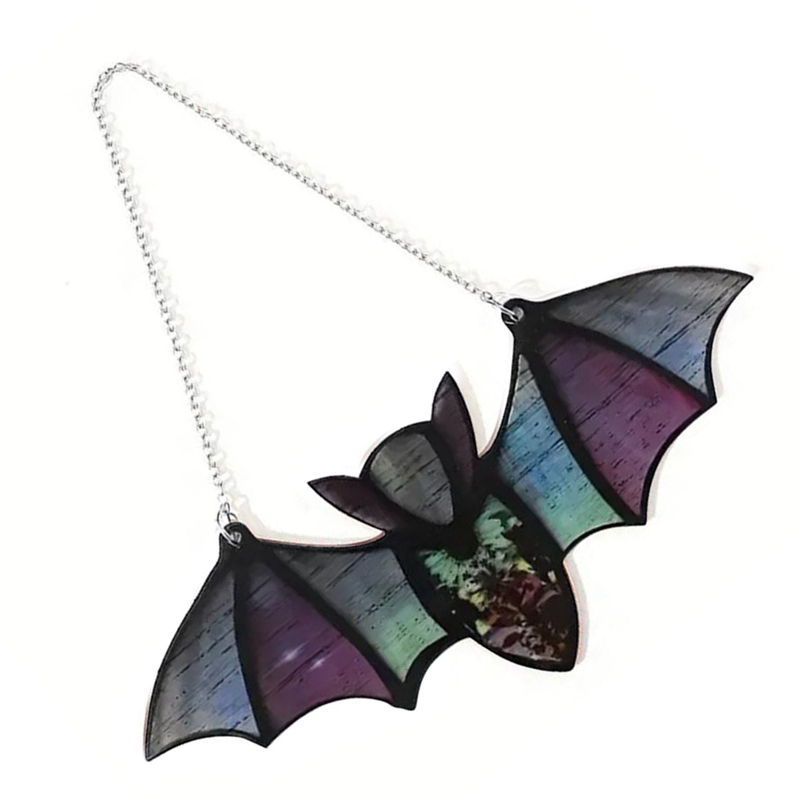 Halloween Hanging Bats Simulation Innovative Colorful Halloween Bat Decoration for Window Wall Home Decor Green