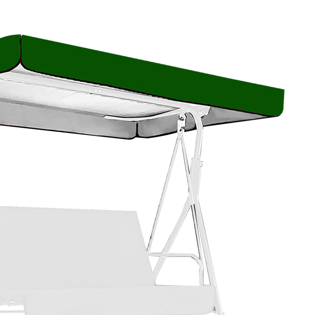 Outdoor Swing Chair Canopy Replacement Patio Swing Chair Top Cover WaterproofTop Rain Cover 190T Silver Coated 190x132x15cm/20cm Silver