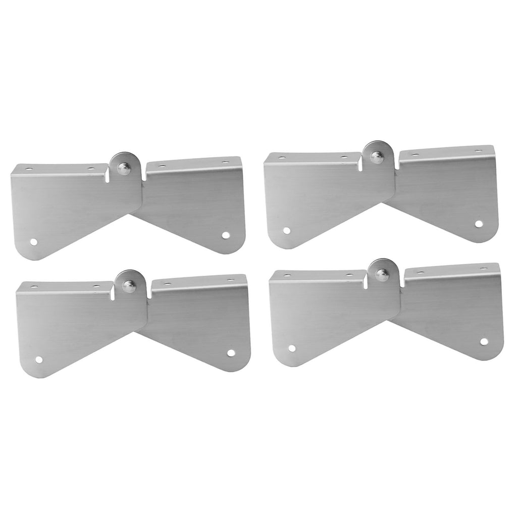 4PCS Gutter Downspout Extension Hinge Stainless Steel Flip Up Hinge for Rectangle Square Downspout Extension