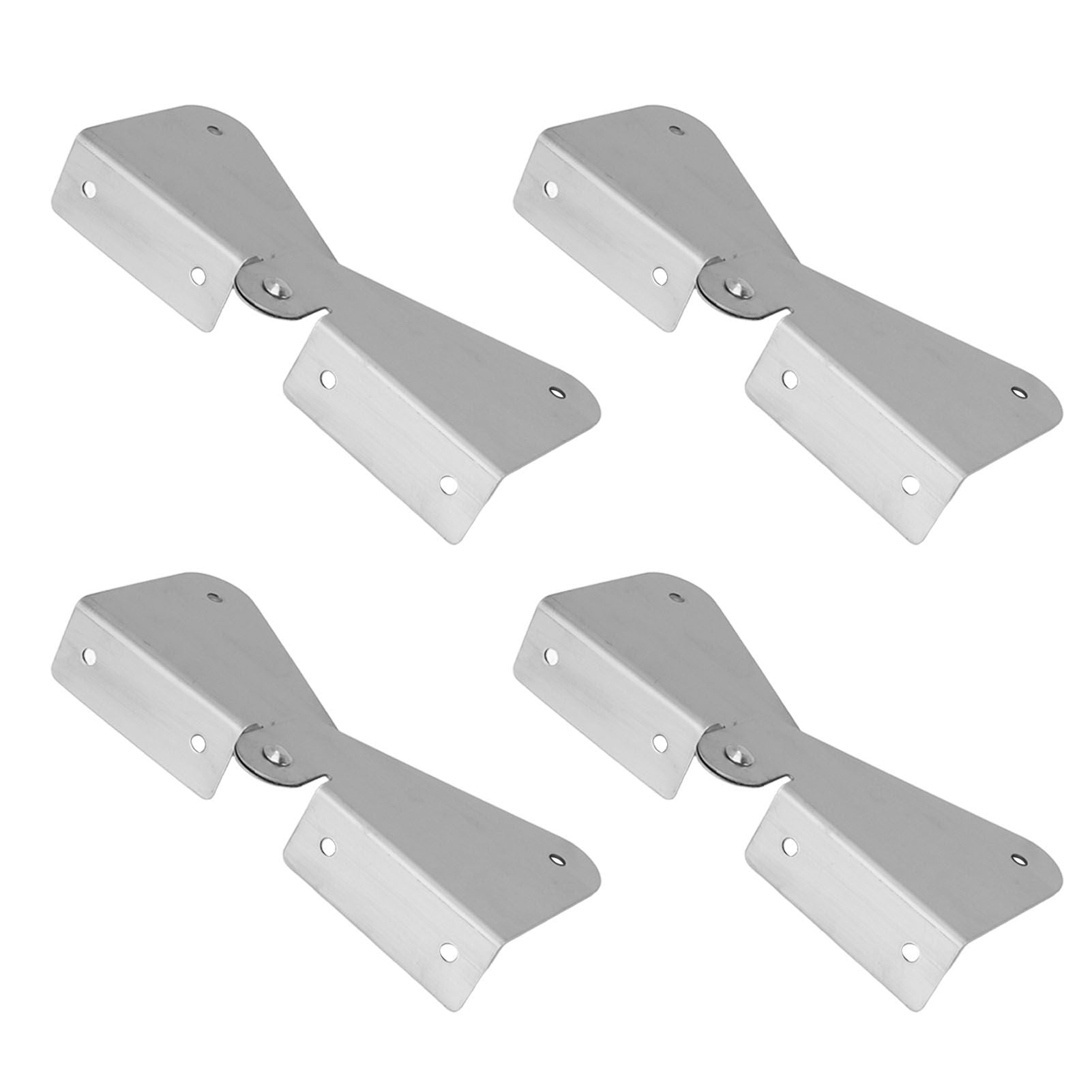 4PCS Gutter Downspout Extension Hinge Stainless Steel Flip Up Hinge for Rectangle Square Downspout Extension
