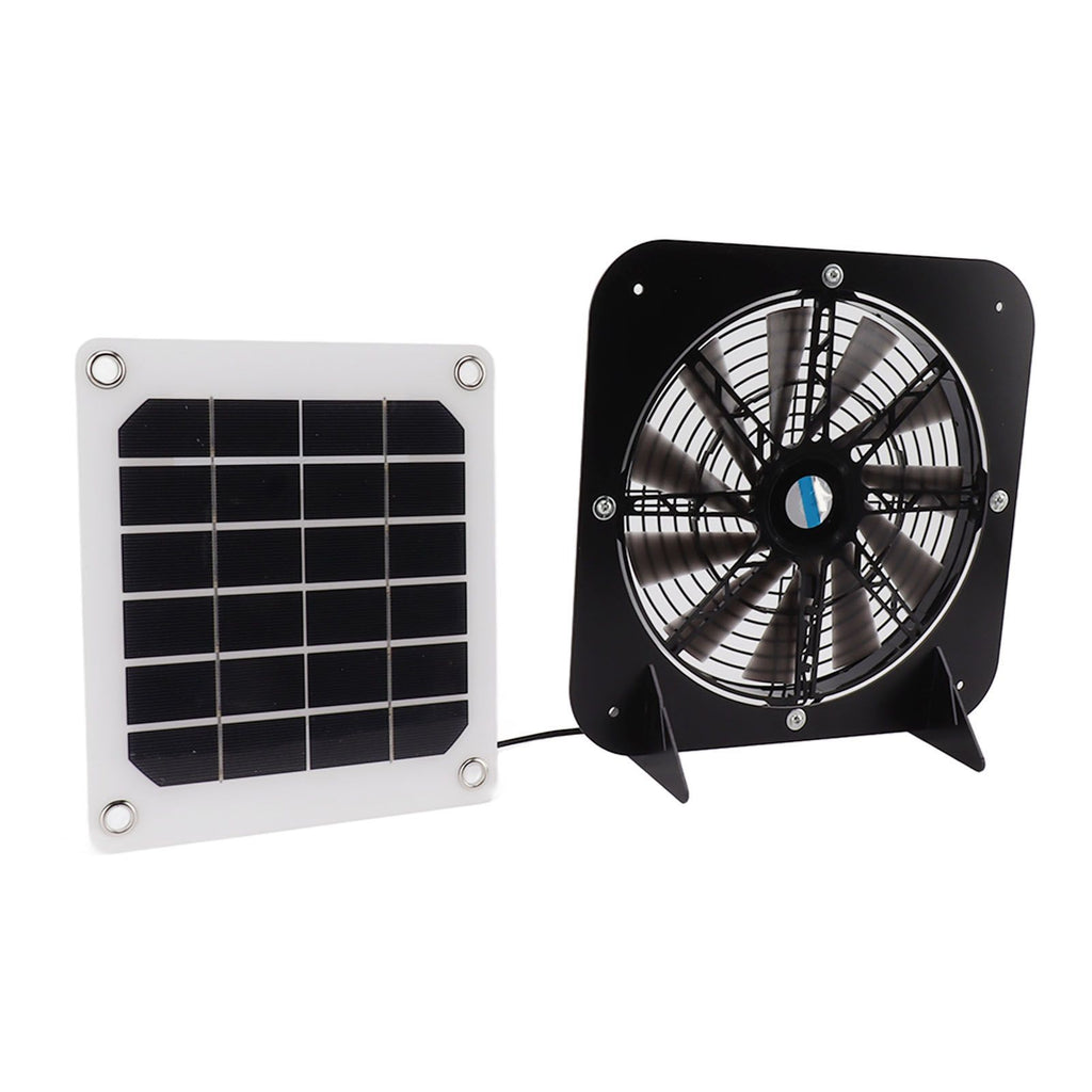 Solar Exhaust Fan 100W Solar Panel with 13.5inch Fan Waterproof Solar Panel Cooling Fan Ventilation Fan for Pet House