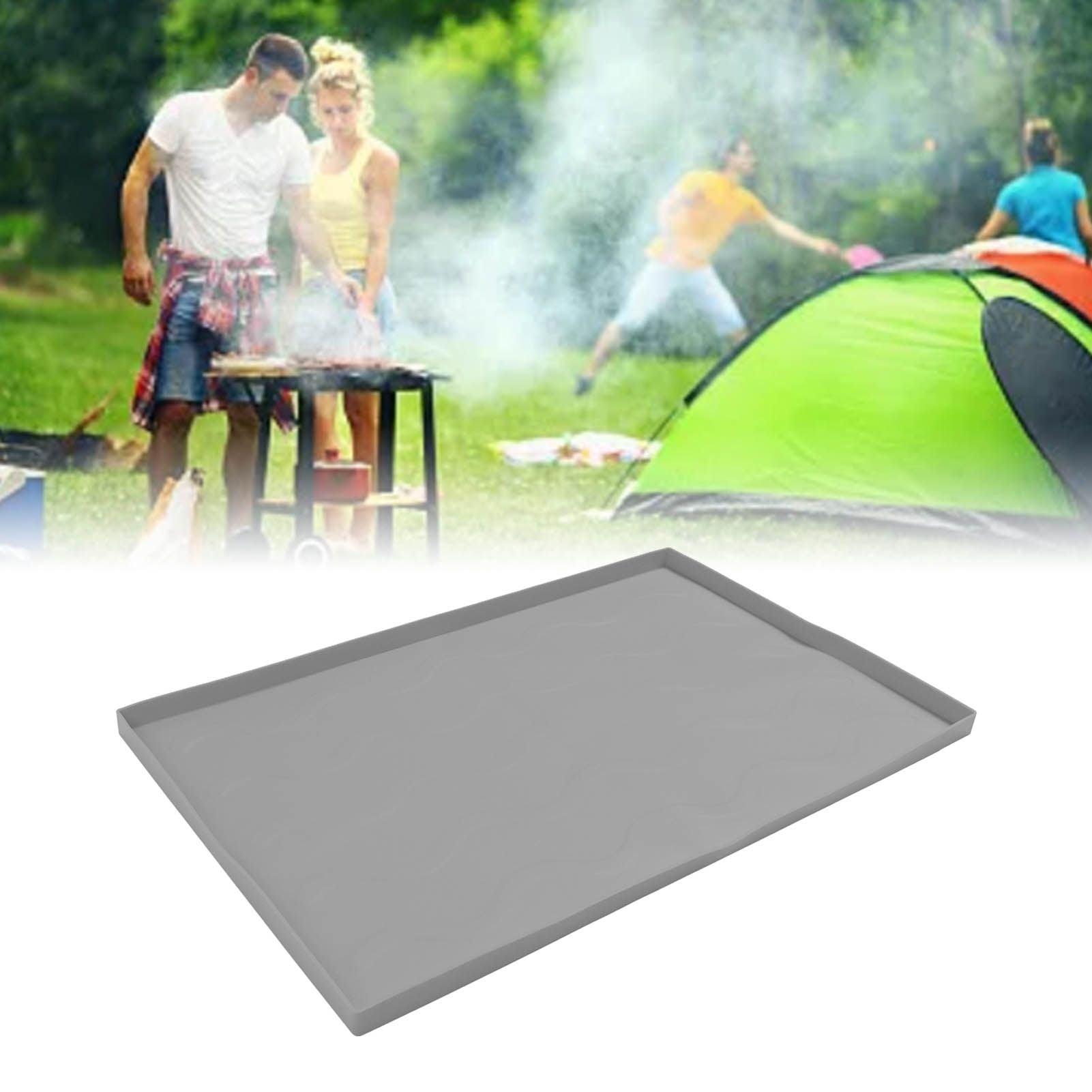 Grill Mat Silicone Blackstone Griddle Top Cover Anti Sticky Grill Protective Cover Mat 22inch Grey