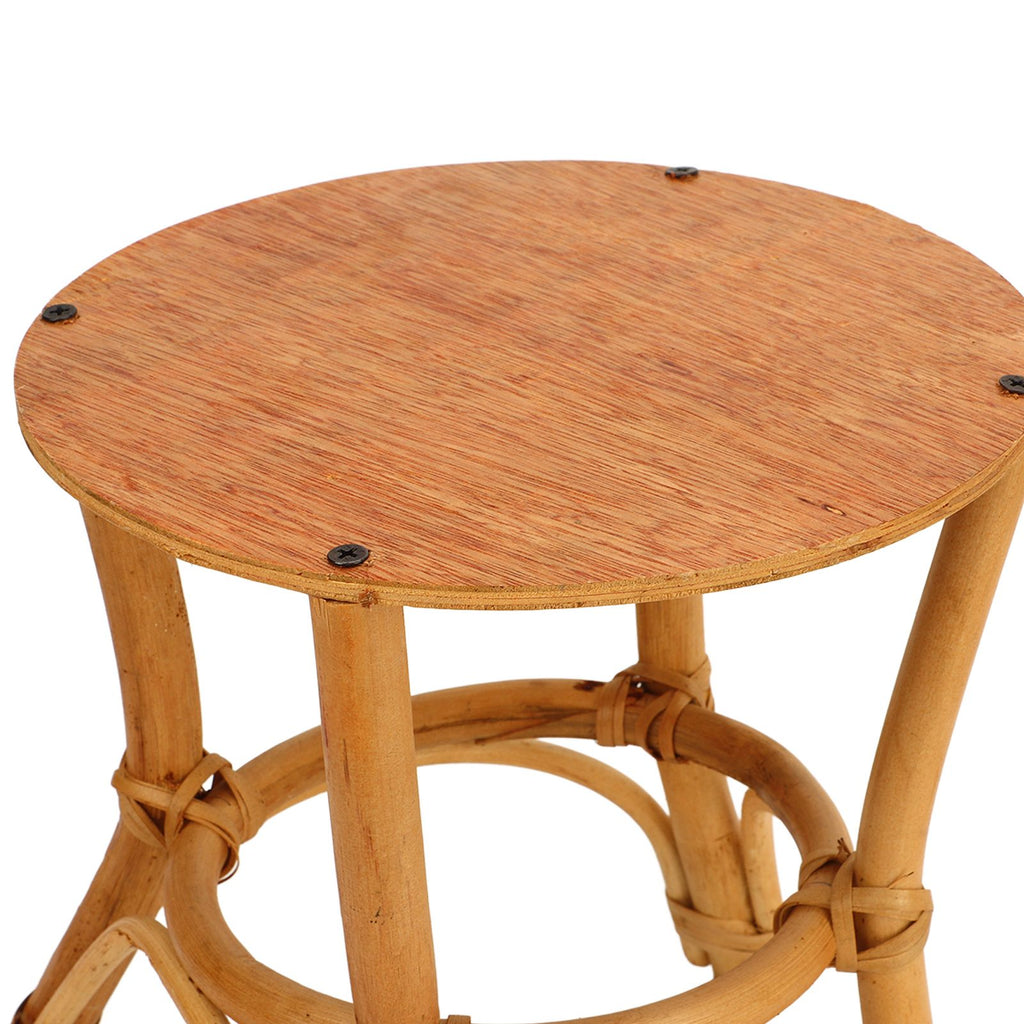 Wooden Stool Plant Stand Multifunctional Nordic Style Round Plant Supports Display Rack for Indoor Balcony