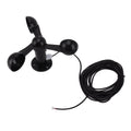 Anemometer Sensor Wind Speeds Cup with 8M Waterproof Cable 4cm Mounting Hole Anti Interference 3 Cups Wind Speed Detector for Outdoor 0‑3.8v