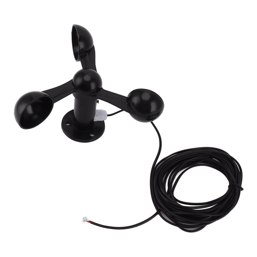 Anemometer Sensor Wind Speeds Cup with 8M Waterproof Cable 4cm Mounting Hole Anti Interference 3 Cups Wind Speed Detector for Outdoor 0‑3.8v