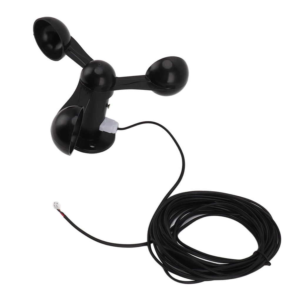 Anemometer Sensor Wind Speeds Cup with 8M Waterproof Cable 4cm Mounting Hole Anti Interference 3 Cups Wind Speed Detector for Outdoor 0‑3.8v