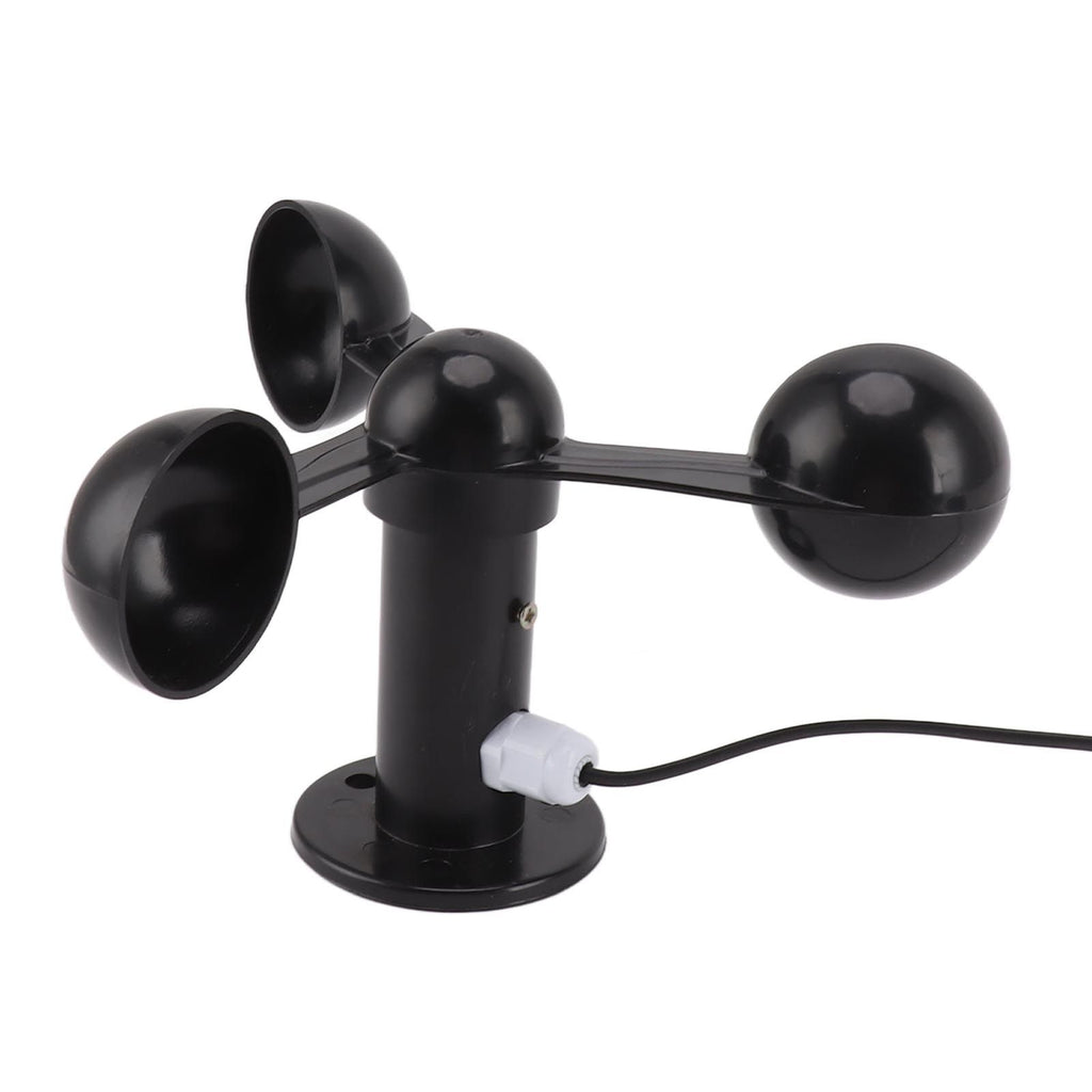 Anemometer Sensor Wind Speeds Cup with 8M Waterproof Cable 4cm Mounting Hole Anti Interference 3 Cups Wind Speed Detector for Outdoor 0‑3.8v