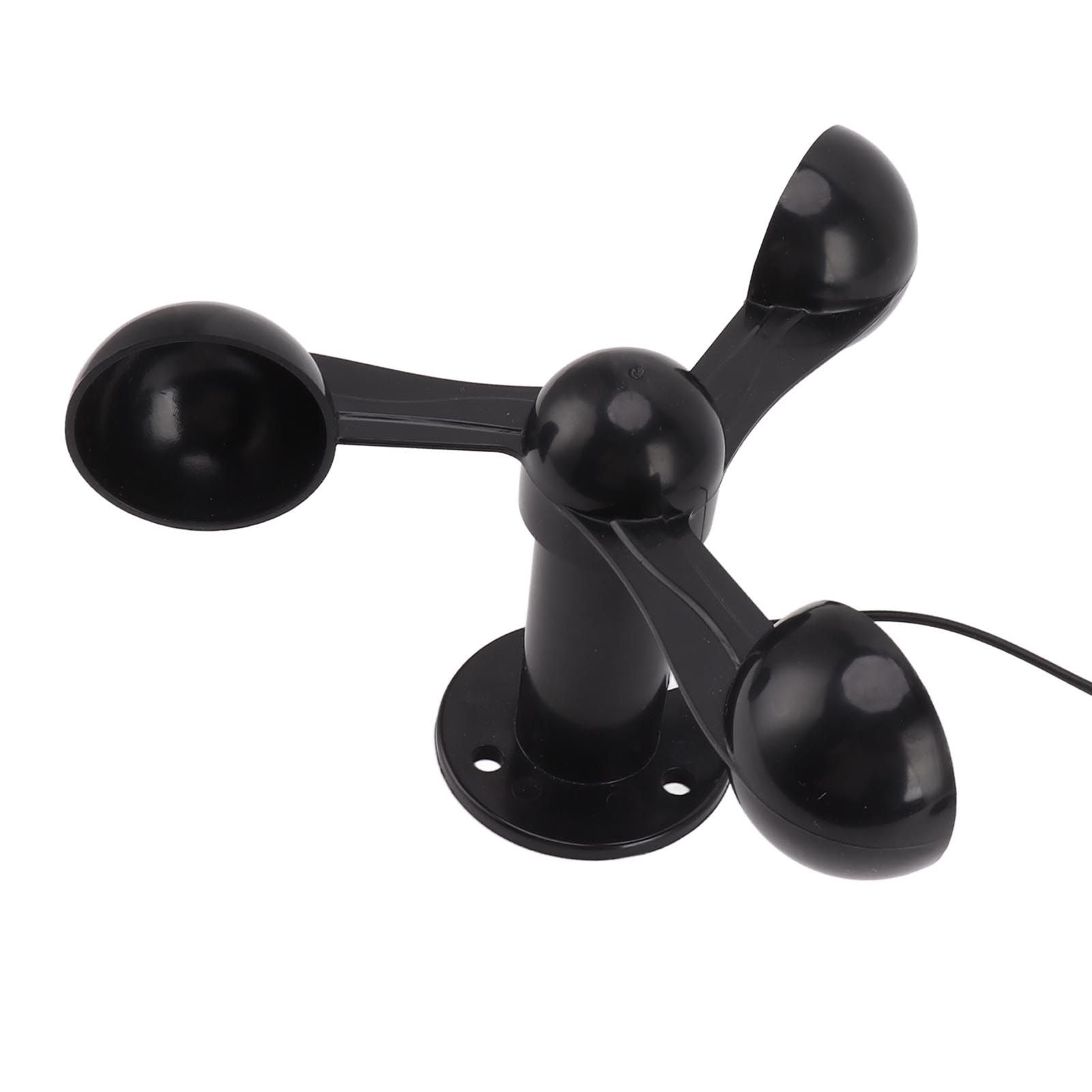 Anemometer Sensor Wind Speeds Cup with 8M Waterproof Cable 4cm Mounting Hole Anti Interference 3 Cups Wind Speed Detector for Outdoor 0‑3.8v