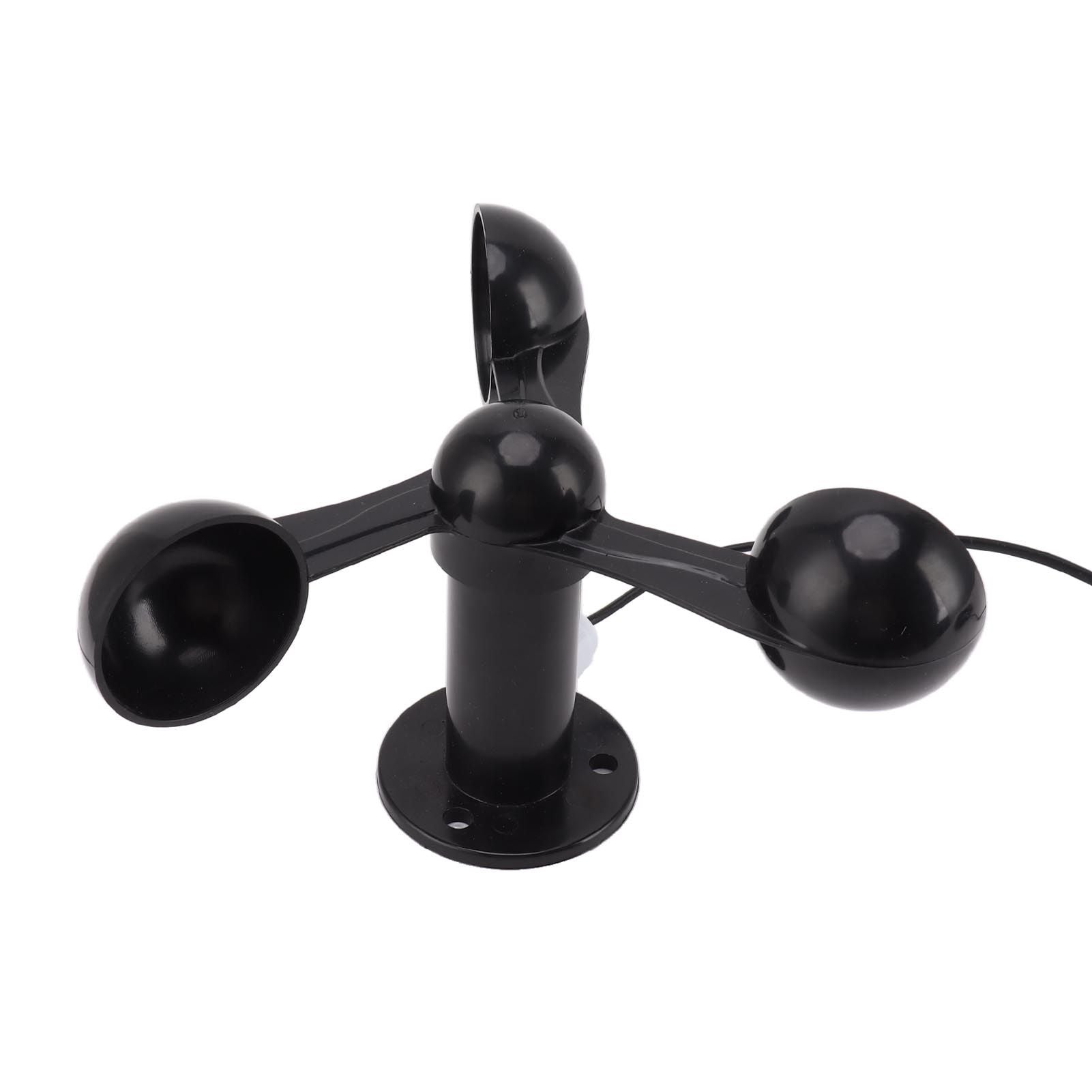 Anemometer Sensor Wind Speeds Cup with 8M Waterproof Cable 4cm Mounting Hole Anti Interference 3 Cups Wind Speed Detector for Outdoor 0‑3.8v