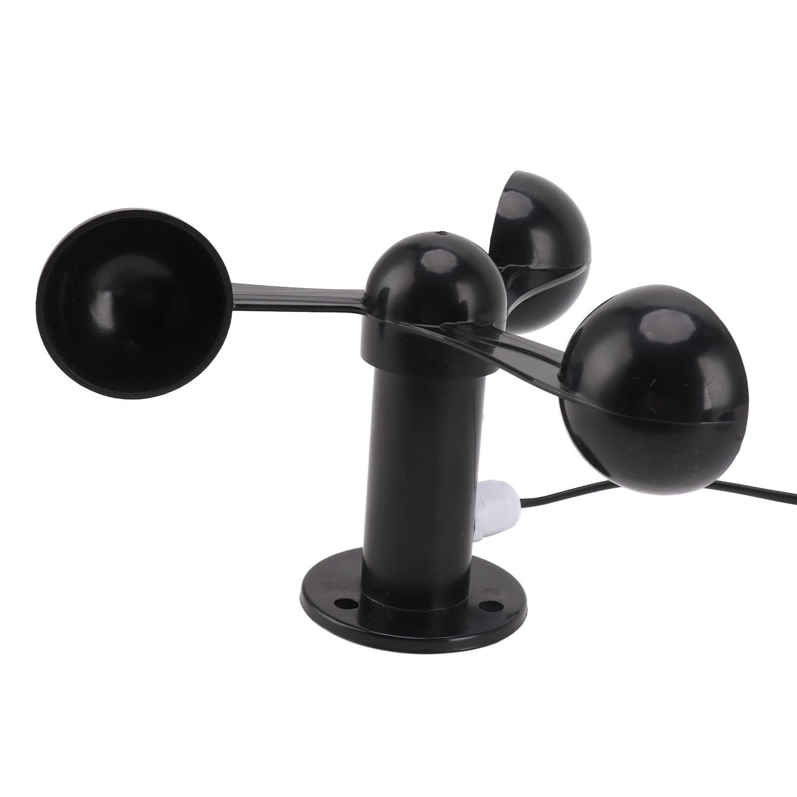Anemometer Sensor Wind Speeds Cup with 8M Waterproof Cable 4cm Mounting Hole Anti Interference 3 Cups Wind Speed Detector for Outdoor 0‑3.8v