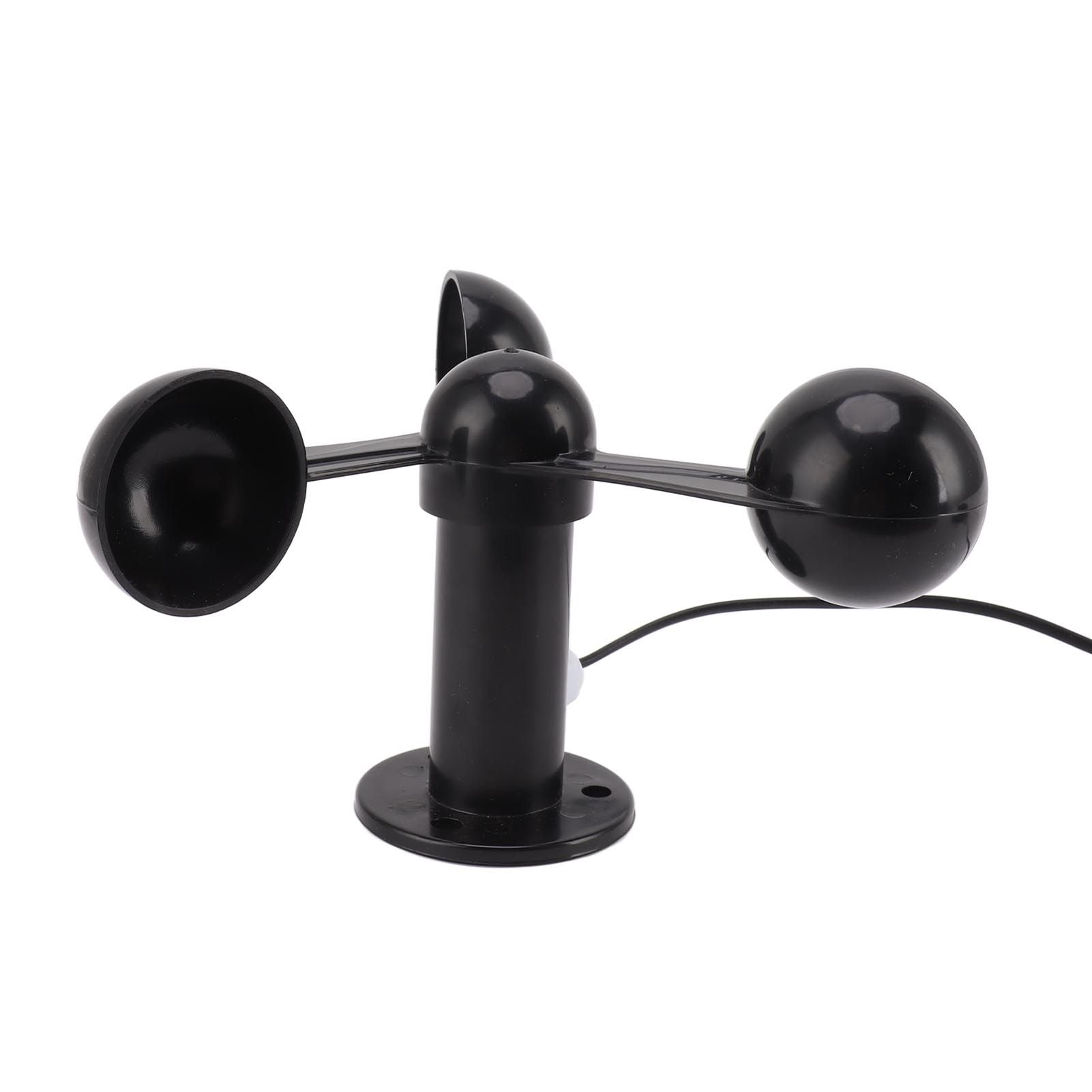 Anemometer Sensor Wind Speeds Cup with 8M Waterproof Cable 4cm Mounting Hole Anti Interference 3 Cups Wind Speed Detector for Outdoor 0‑3.8v