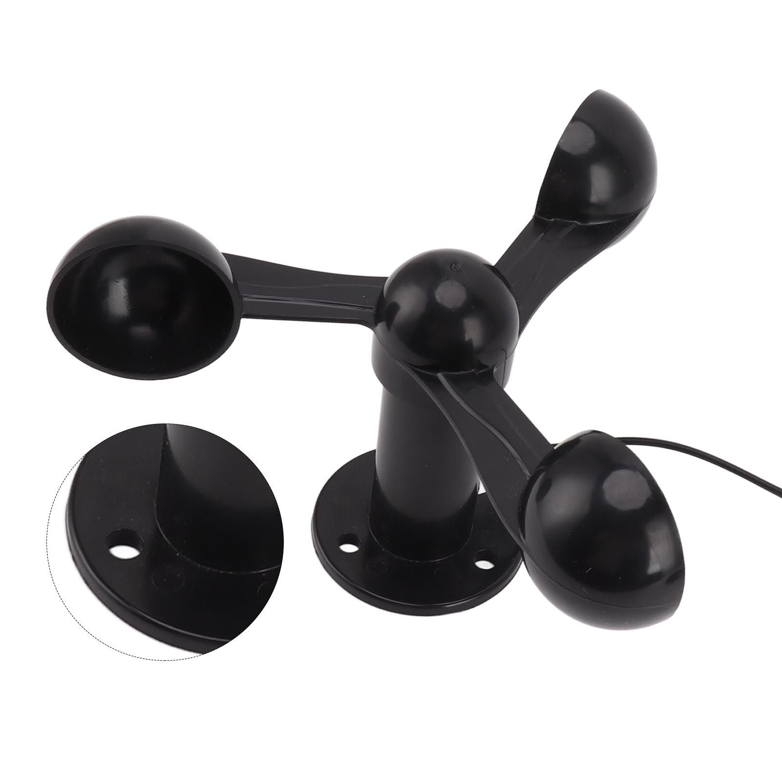 Anemometer Sensor Wind Speeds Cup with 8M Waterproof Cable 4cm Mounting Hole Anti Interference 3 Cups Wind Speed Detector for Outdoor 0‑3.8v