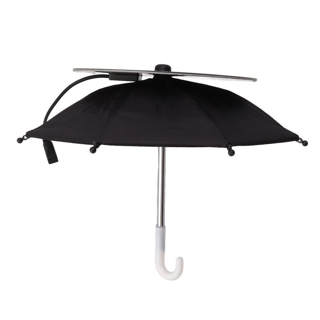 10W Solar Panel Phone Umbrella Rain Protection Phone Stand Charging Umbrella for Motorcycle