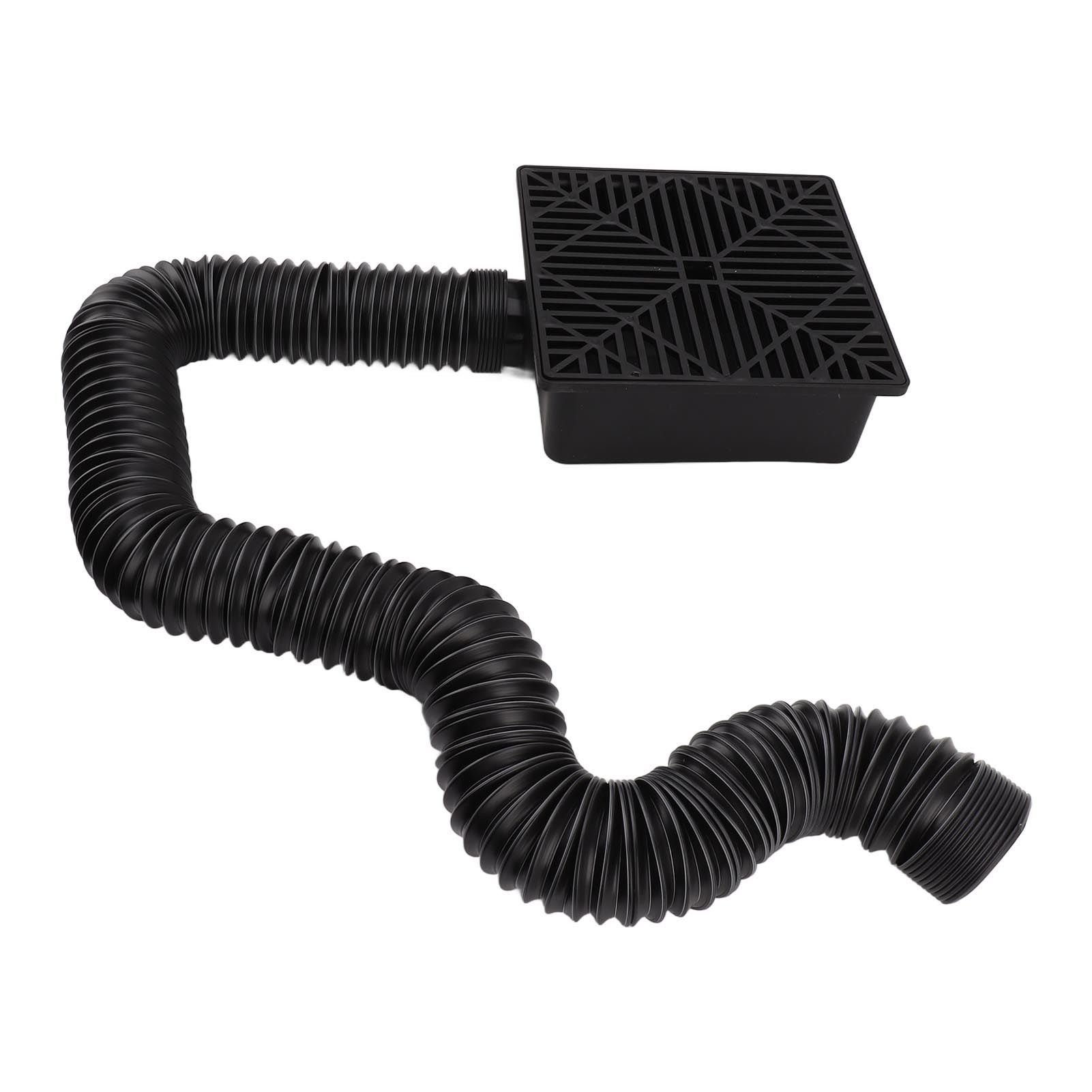 Black Gutter Downspout Extensions Catch Basin Low Profile Downspout Extender Catch Basin Downspout Extension