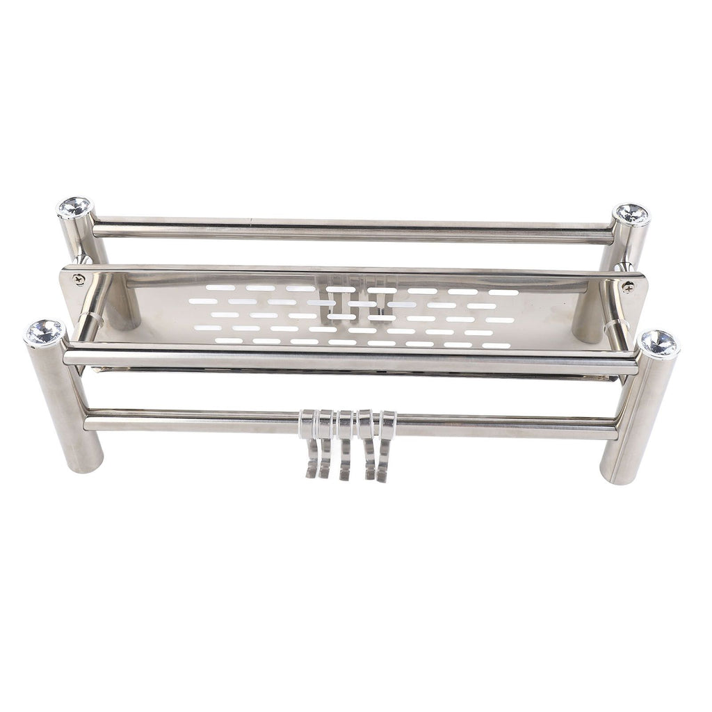 Bathroom Floating Shelves Stainless Steel Thicken Single Layer 40cm Shower Towel Rack for Towel Bath Products