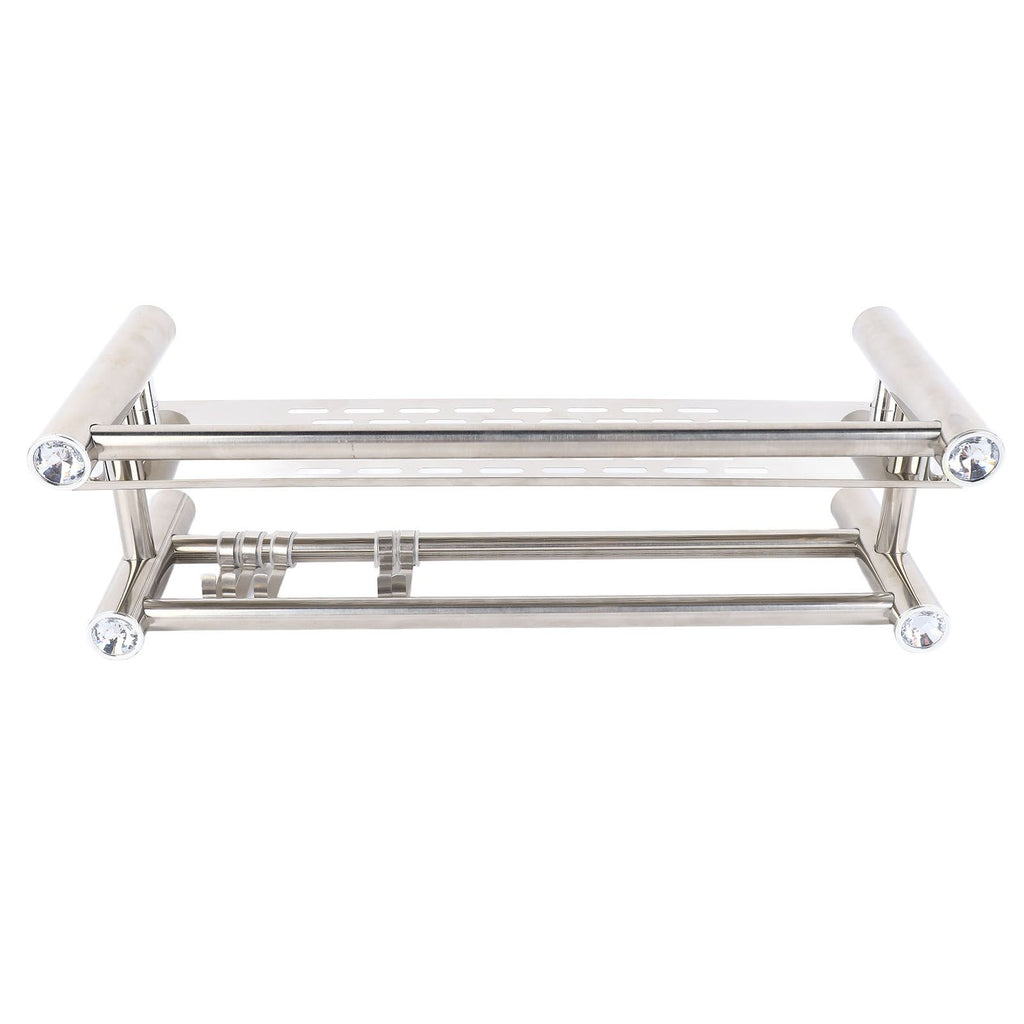 Bathroom Floating Shelves Stainless Steel Thicken Single Layer 40cm Shower Towel Rack for Towel Bath Products