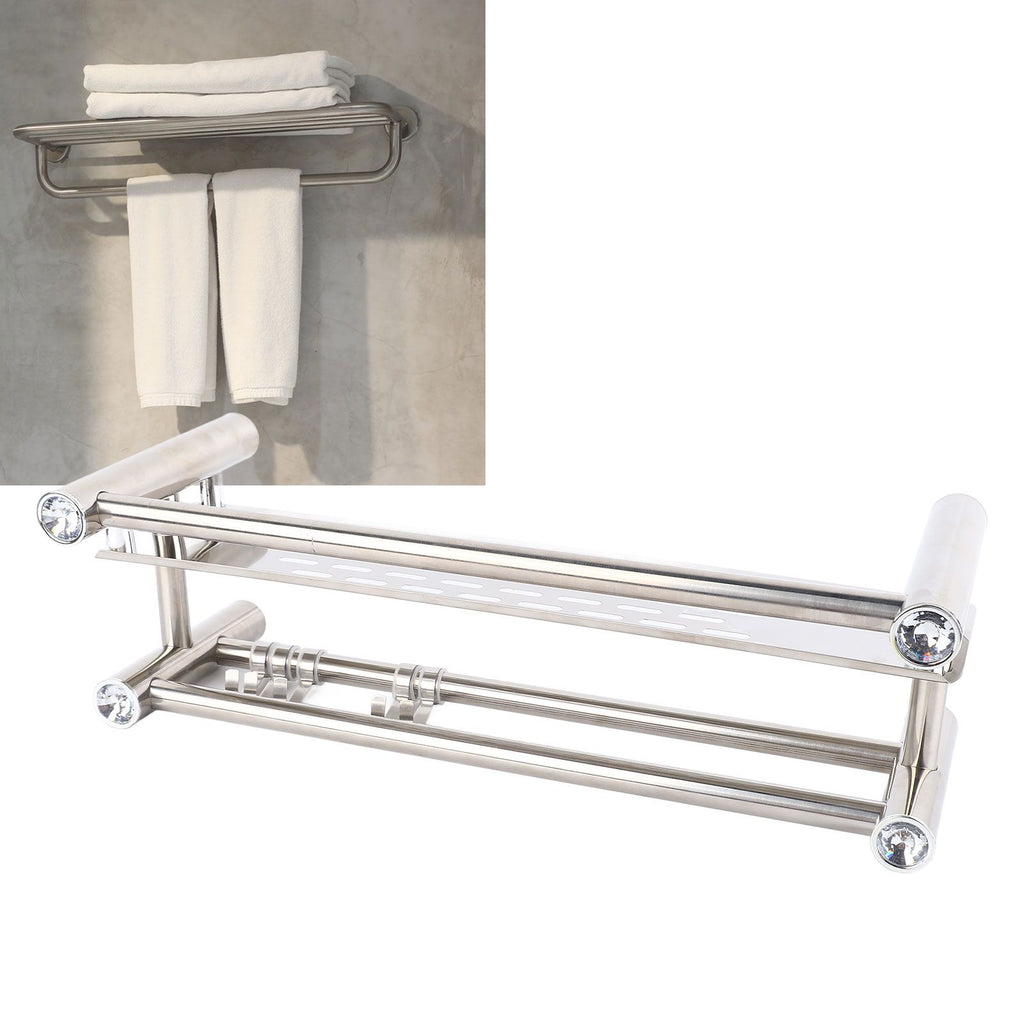 Bathroom Floating Shelves Stainless Steel Thicken Single Layer 40cm Shower Towel Rack for Towel Bath Products