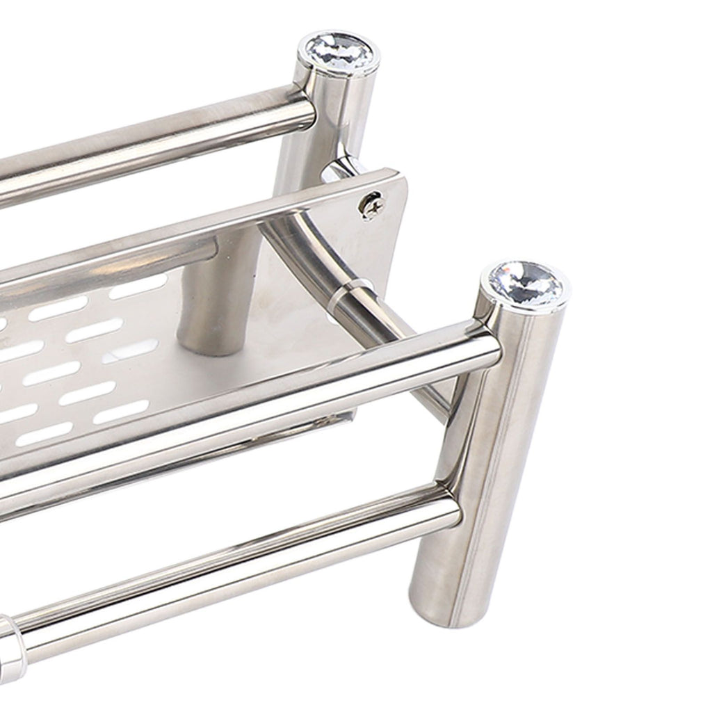 Bathroom Floating Shelves Stainless Steel Thicken Single Layer 40cm Shower Towel Rack for Towel Bath Products