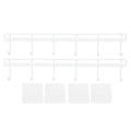 2pcs Wall Mounted Coat Rack Stainless Steel Wall Hanging Coat Hook Rail with 6 Hooks for Clothes Towel Hat 6 Hooks 2 White
