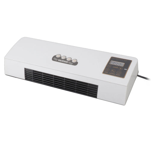 1800W Wall Mounted Air Conditioner Heater Electric Cooling Heating Machine PTC Heating Element Heater with Remote Control Timer for Bedroom Bathroom 220V English Version