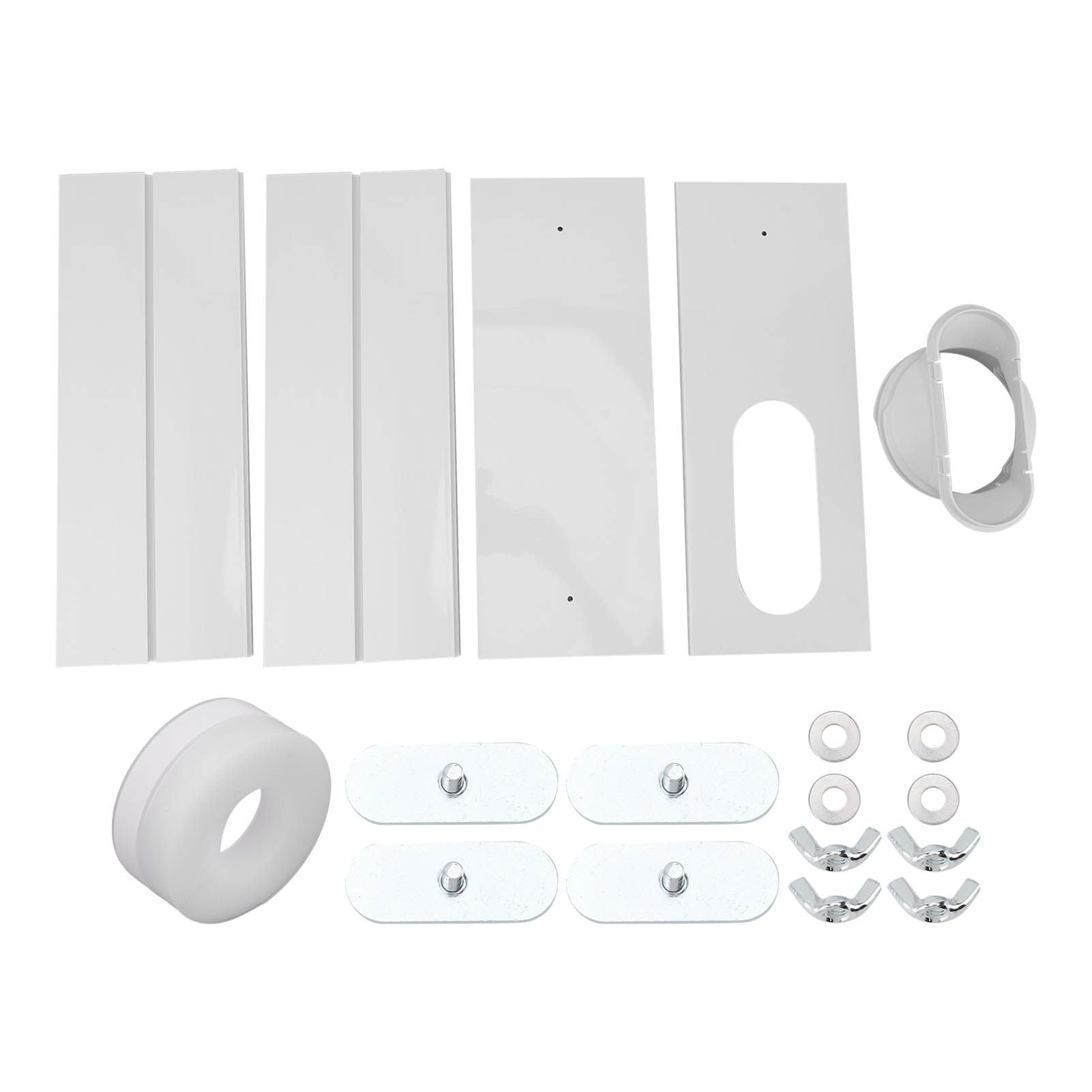 Air Conditioner Window Vent Kit PVC Easy Installation Seamless Universal Adjustable Air Conditioner Window Accessory 4 Plates for 140cm Window