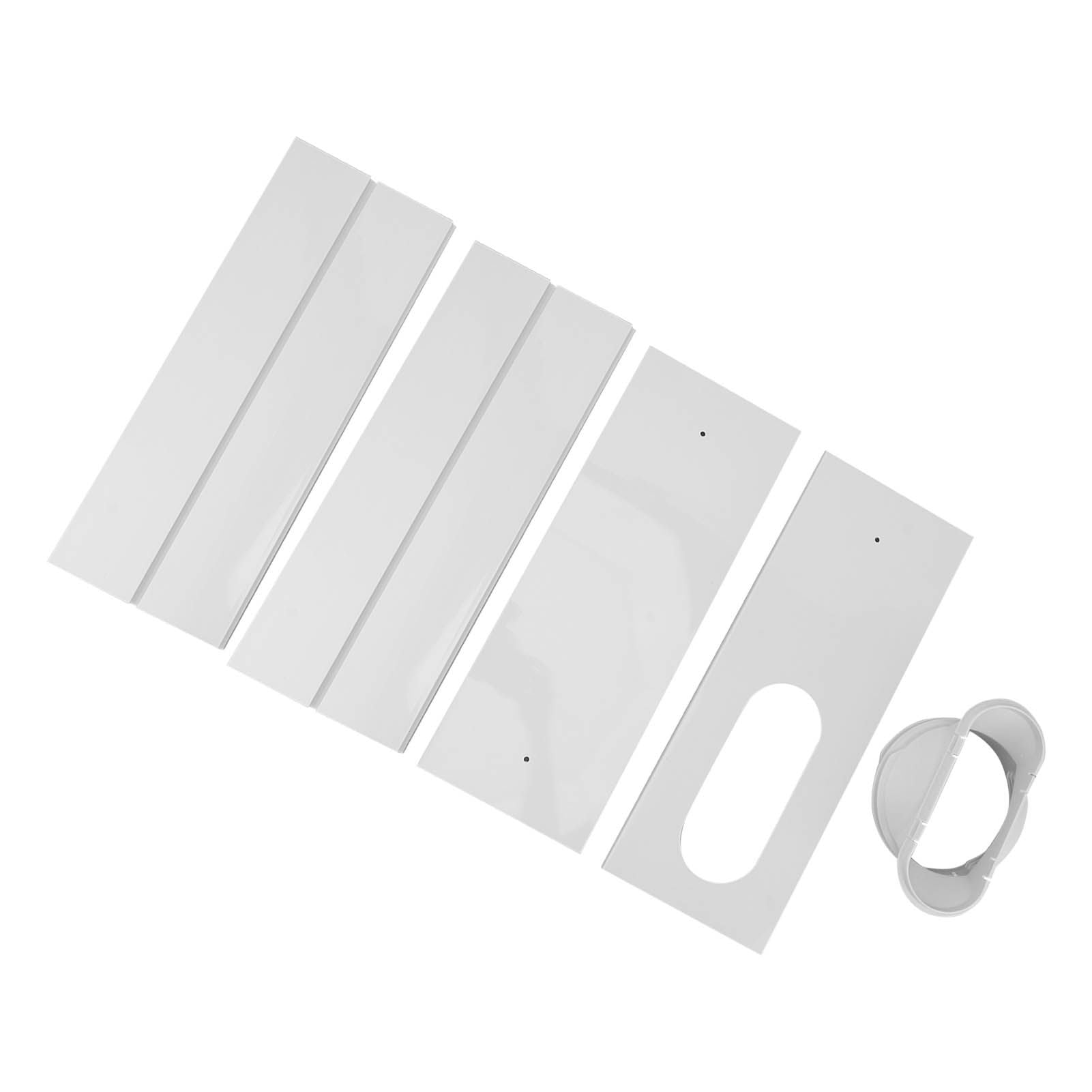 Air Conditioner Window Vent Kit PVC Easy Installation Seamless Universal Adjustable Air Conditioner Window Accessory 4 Plates for 140cm Window