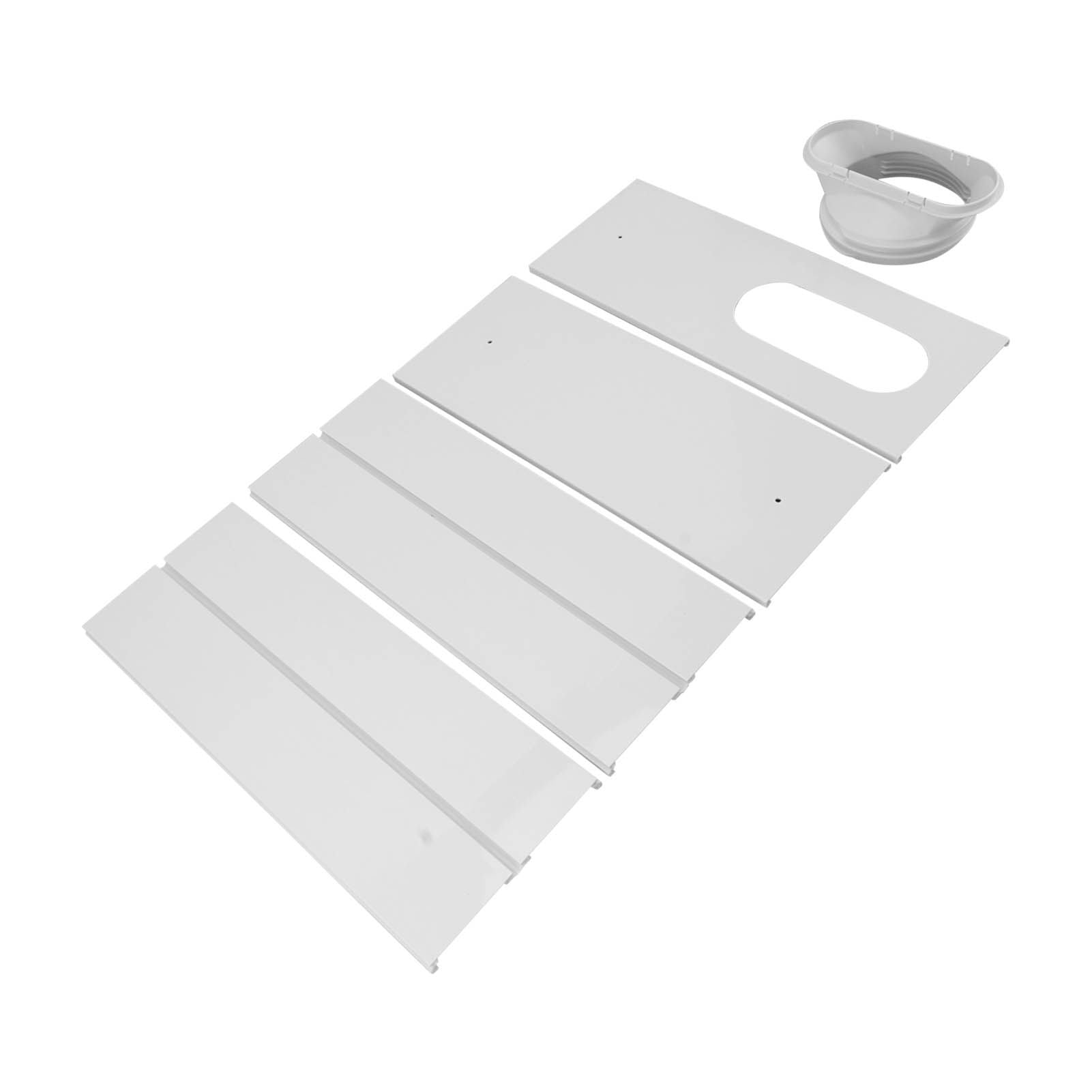 Air Conditioner Window Vent Kit PVC Easy Installation Seamless Universal Adjustable Air Conditioner Window Accessory 4 Plates for 140cm Window