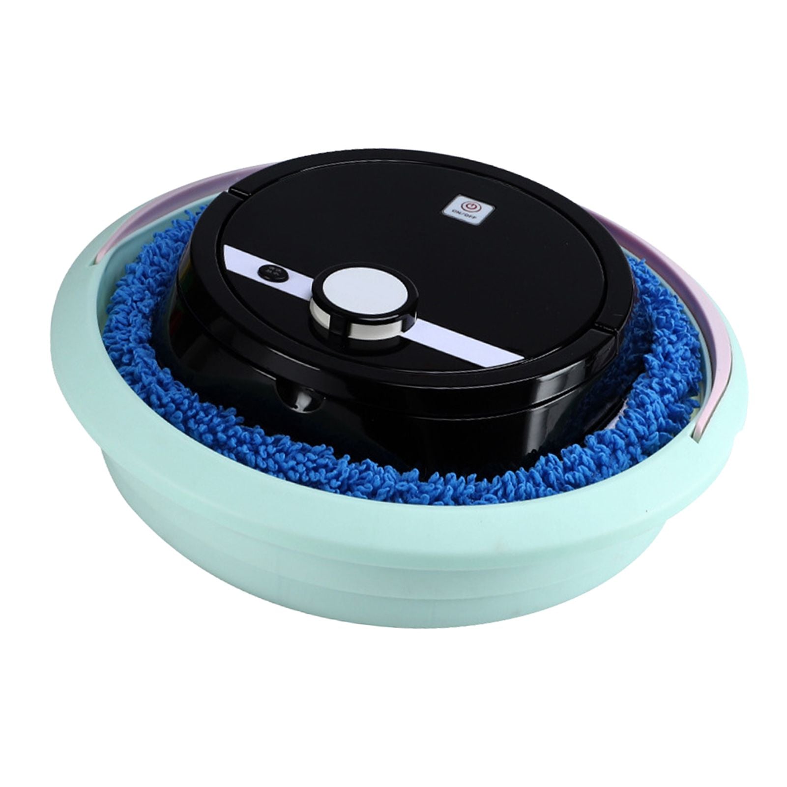 Robot Vacuum Cleaner Strong Suction Wet and Dry Use Rechargeable Robot Mop for Livingroom Bedroom Bathroom Black