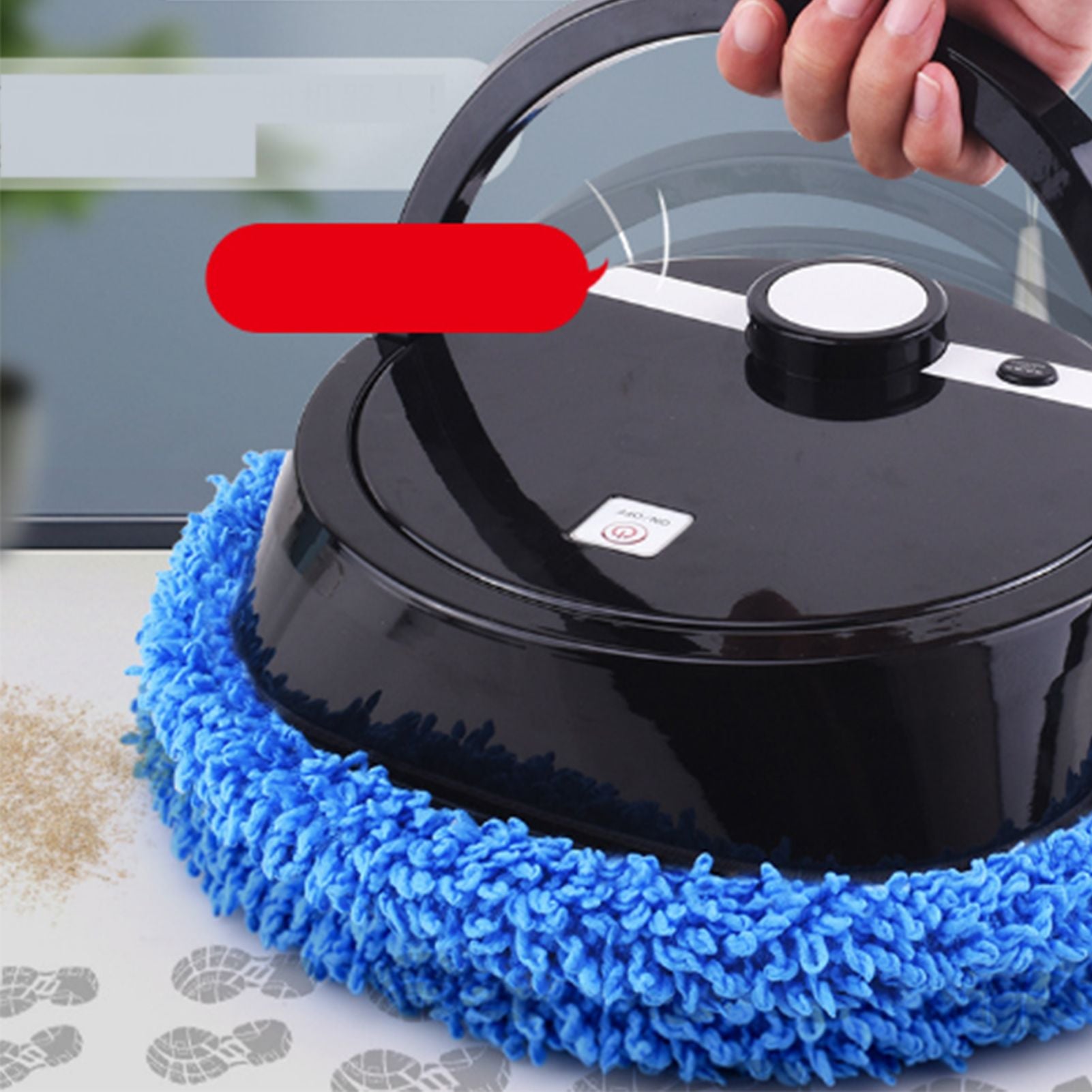 Robot Vacuum Cleaner Strong Suction Wet and Dry Use Rechargeable Robot Mop for Livingroom Bedroom Bathroom Black