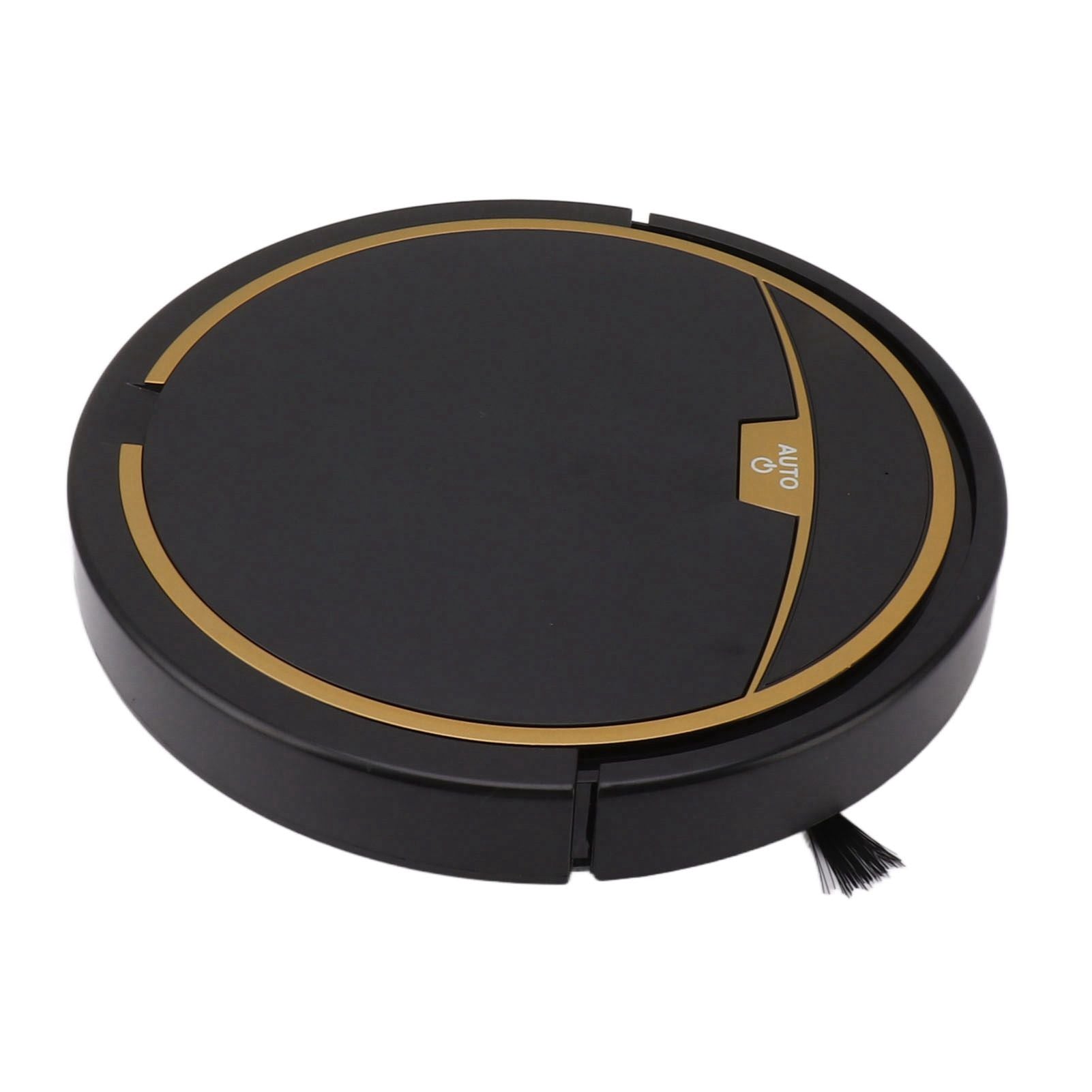 Ultra Thin Fully Automatic Robot Vacuum Cleaner Smart Robotic Vacuum Cleaner for Dust Hair Fluff Black Without Water Tank 32x32cm
