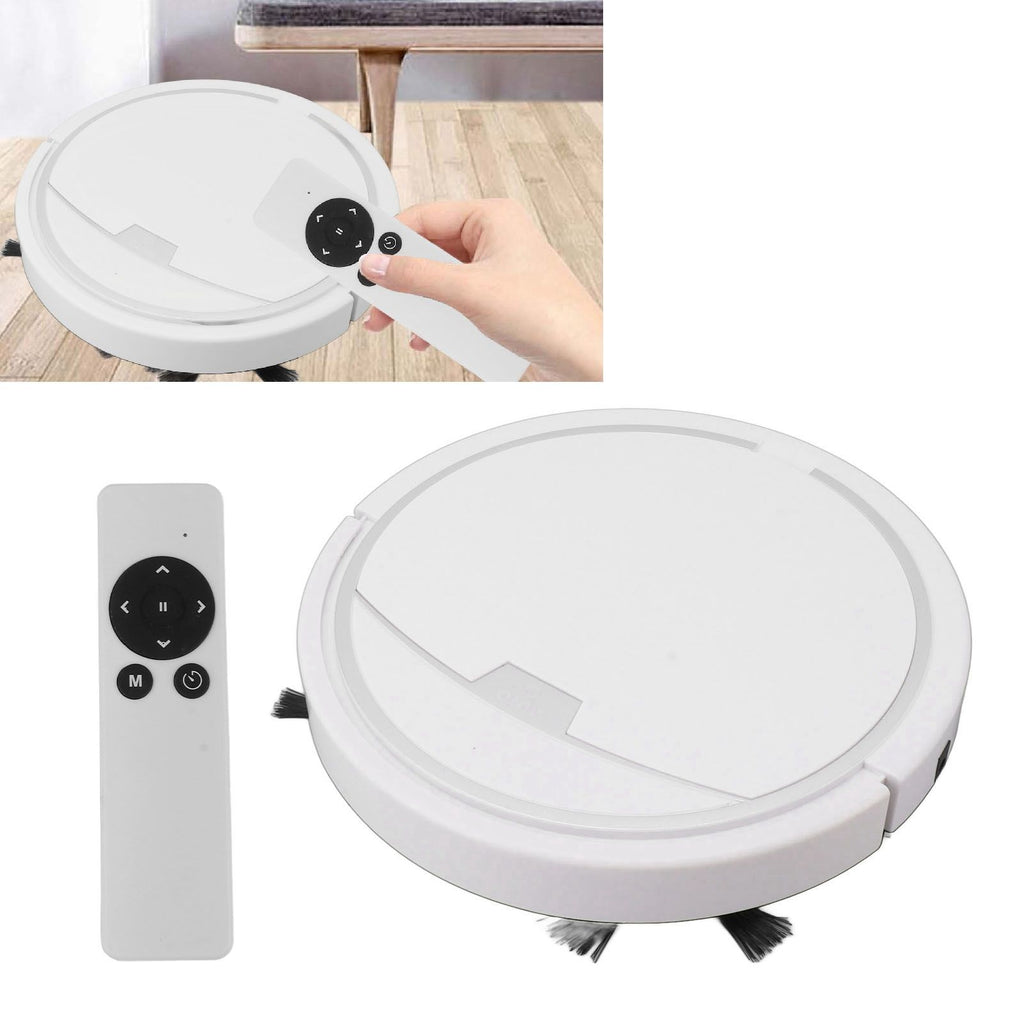 Ultra Thin Fully Automatic Robot Vacuum Cleaner Smart Robotic Vacuum Cleaner for Dust Hair Fluff White Without Water Tank 32x32cm