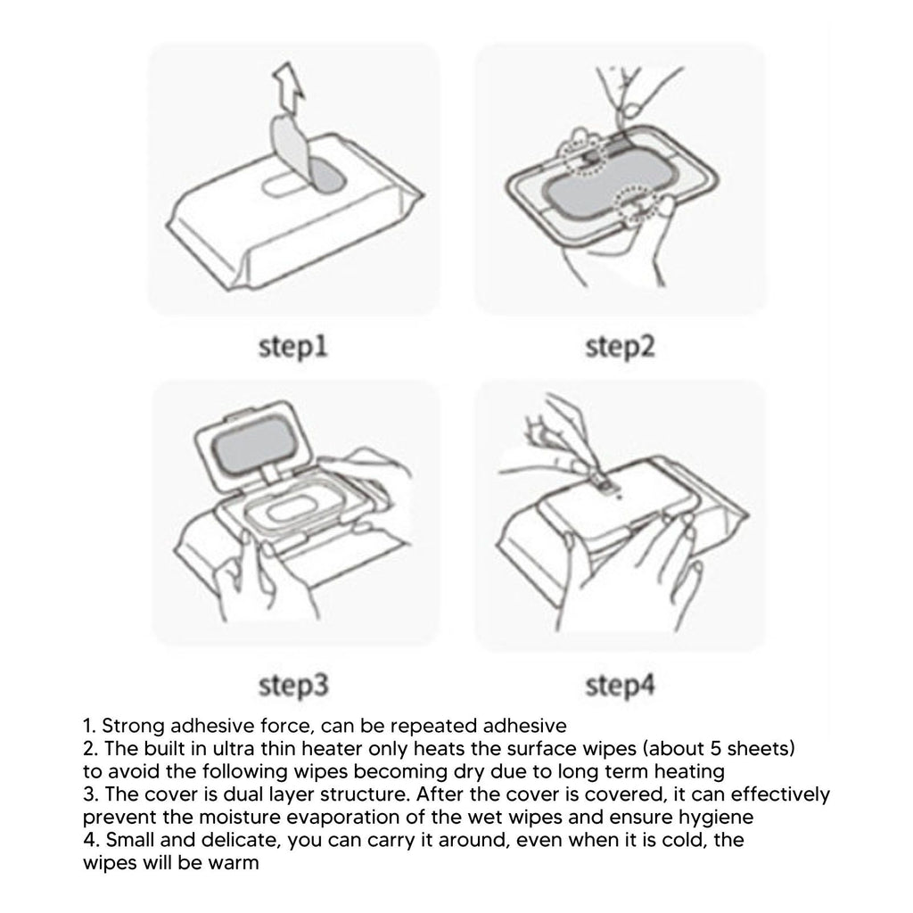 USB Wet Wipe Heater Constant Temperature Portable Baby Wipes Warmer for Household Car Outdoor Pink