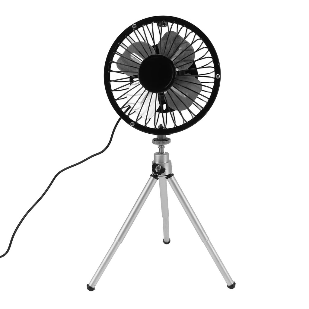 Portable Solar Fan 6W 6 Inches Solar USB Dual Powered Fan For Home Camping Outdoor Fishing With Stretchable Stand