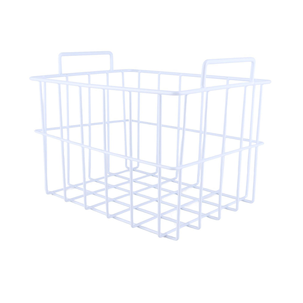 Fridge Freezer Basket Multipurpose Large Capacity Metal Wire Storage Basket for Refrigerator Bathroom Kitchen 200mm/7.87in