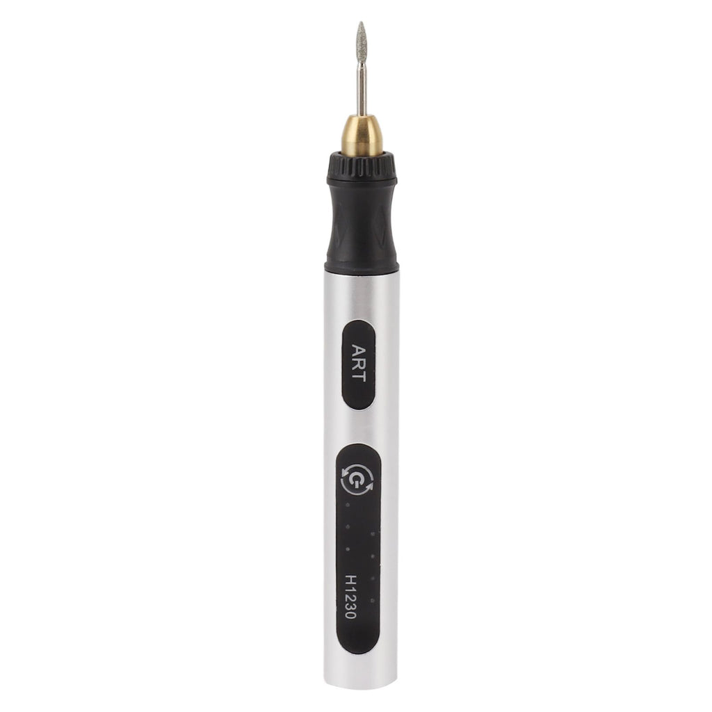 Portable Electric Engraving Tool Cordless Rotary Tool Non Slip Silver USB 4.2V 300mAh Engraving Pen for Metal Glass Wood