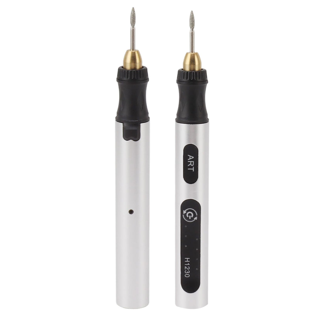 Portable Electric Engraving Tool Cordless Rotary Tool Non Slip Silver USB 4.2V 300mAh Engraving Pen for Metal Glass Wood