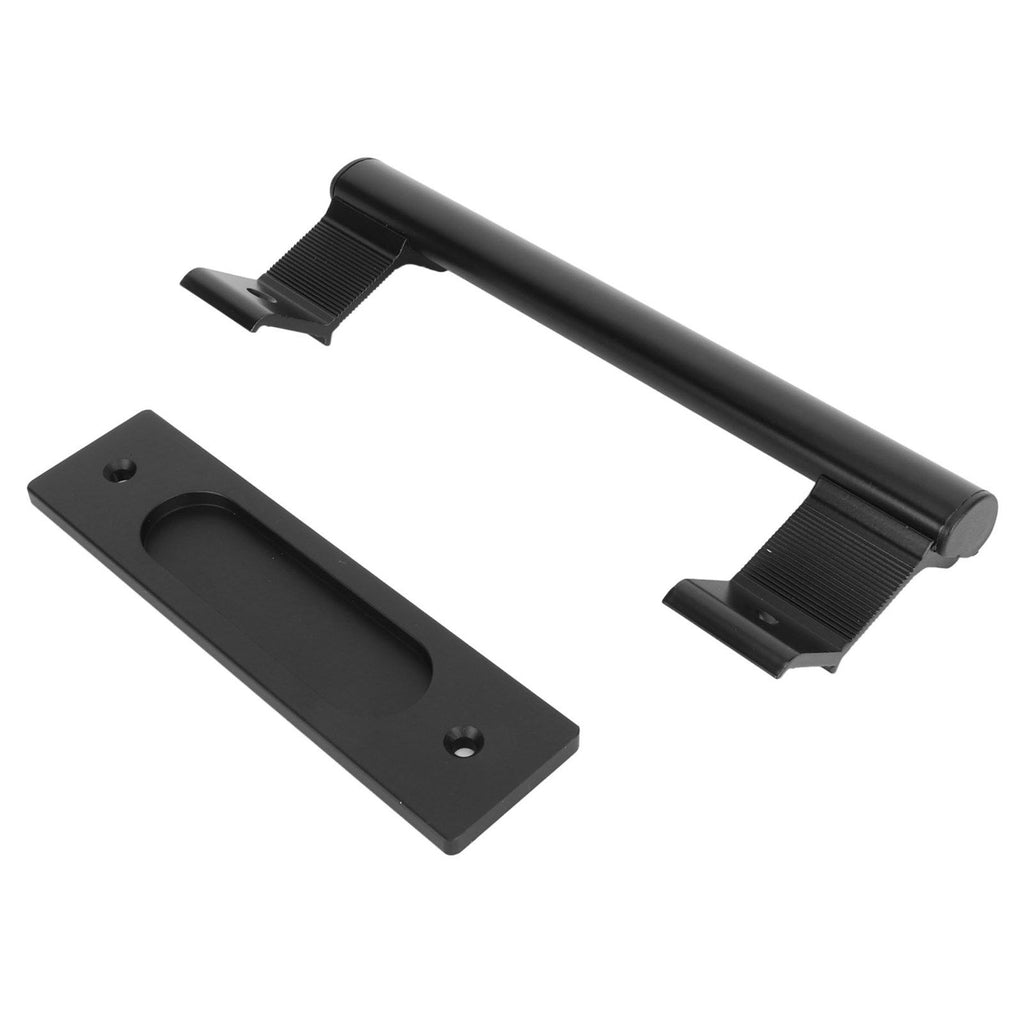 Sliding Door Handle Double Sided Universal Black Aluminum Alloy Barn Door Handles Hardwares for Home Bedroom