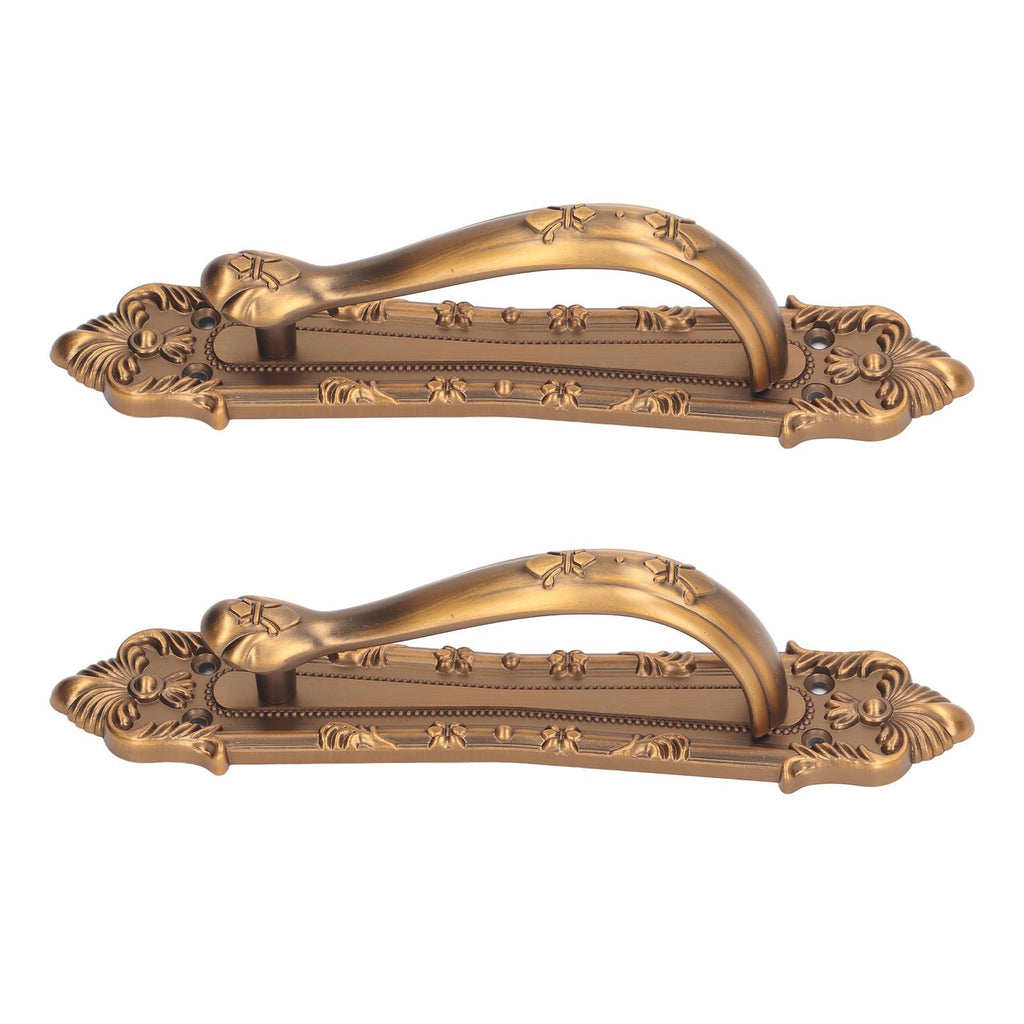 2 Set Sliding Barn Door Handles and Pulls Aluminum Alloy Bronze Pull Handle for Sliding Doors Gates with Screws
