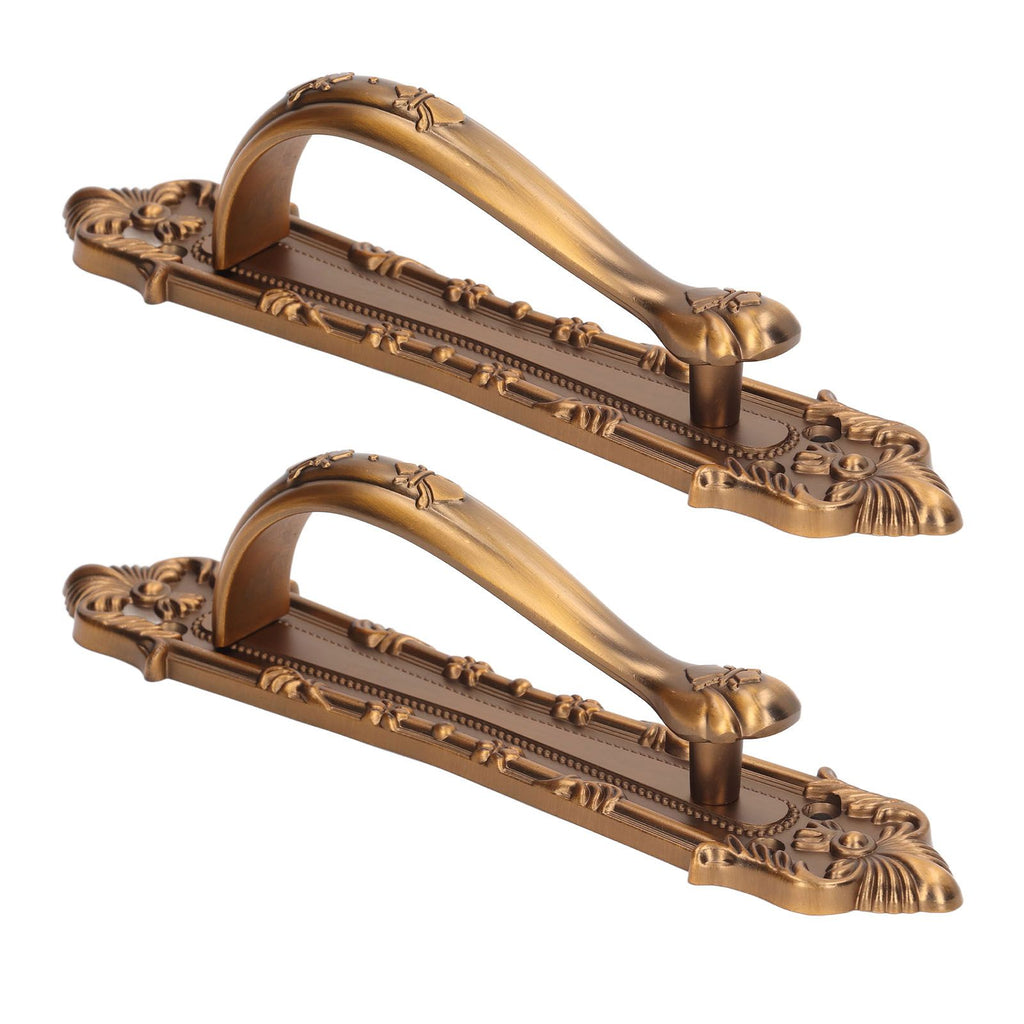 2 Set Sliding Barn Door Handles and Pulls Aluminum Alloy Bronze Pull Handle for Sliding Doors Gates with Screws
